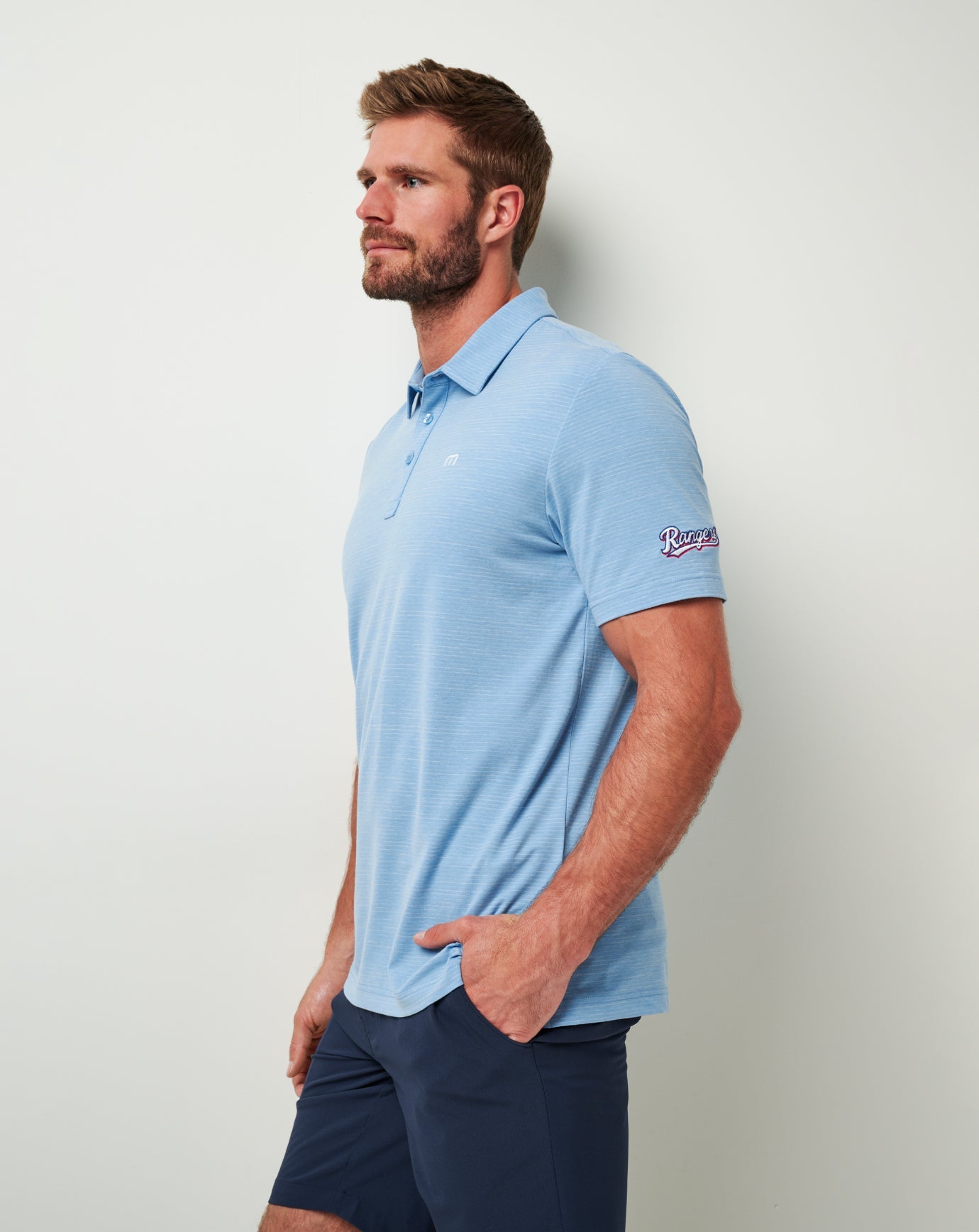 Travis Mathew Online | Texas Rangers The Heater Polo