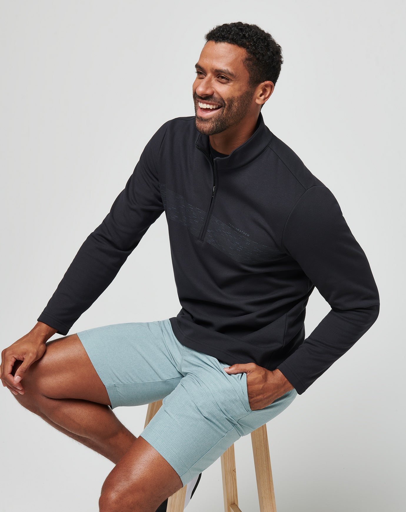 Travis Mathew Discount | Upgraded Fleece Chest Stripe Quarter Zip