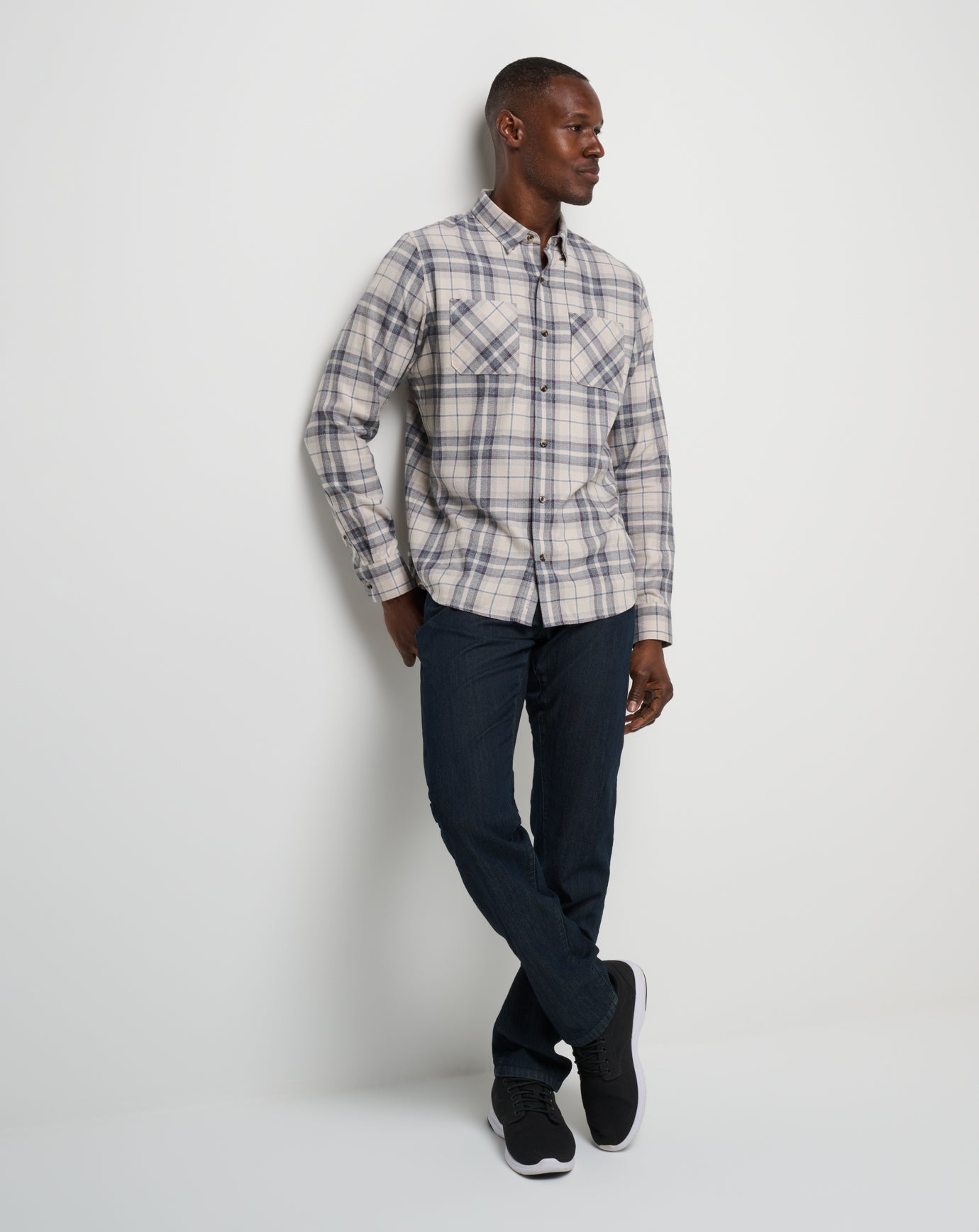 Travis Mathew Hot sale | Cloud Flannel Plaid Button-Up