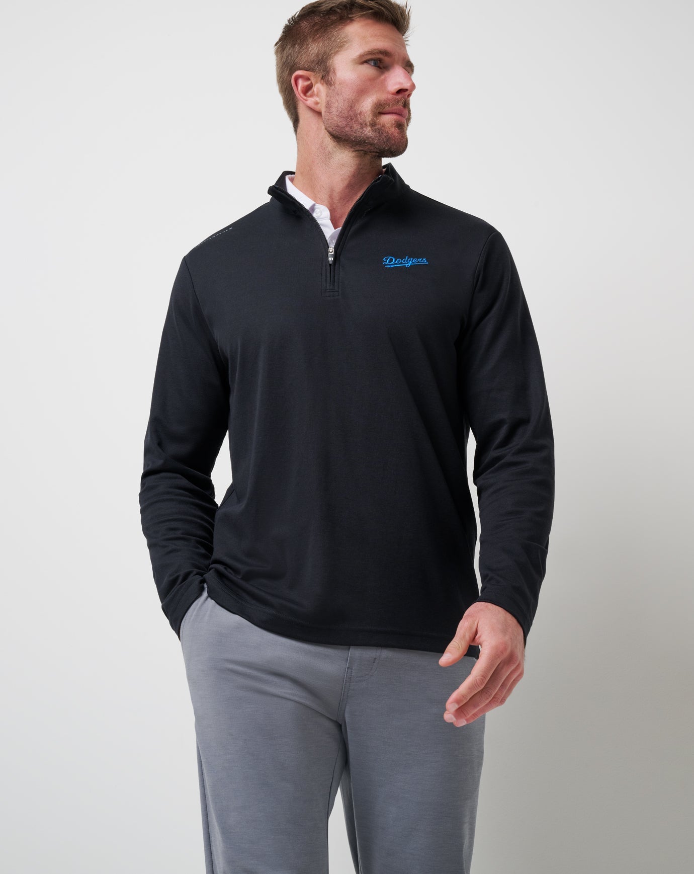 Travis Mathew New | Los Angeles Dodgers Time To Tailgate Quarter Zip