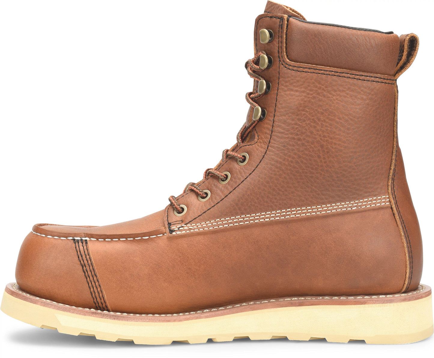Carolina Boot Staple Gun 8" Carbon Comp Toe Waterproof Wedge Work Boot Tan