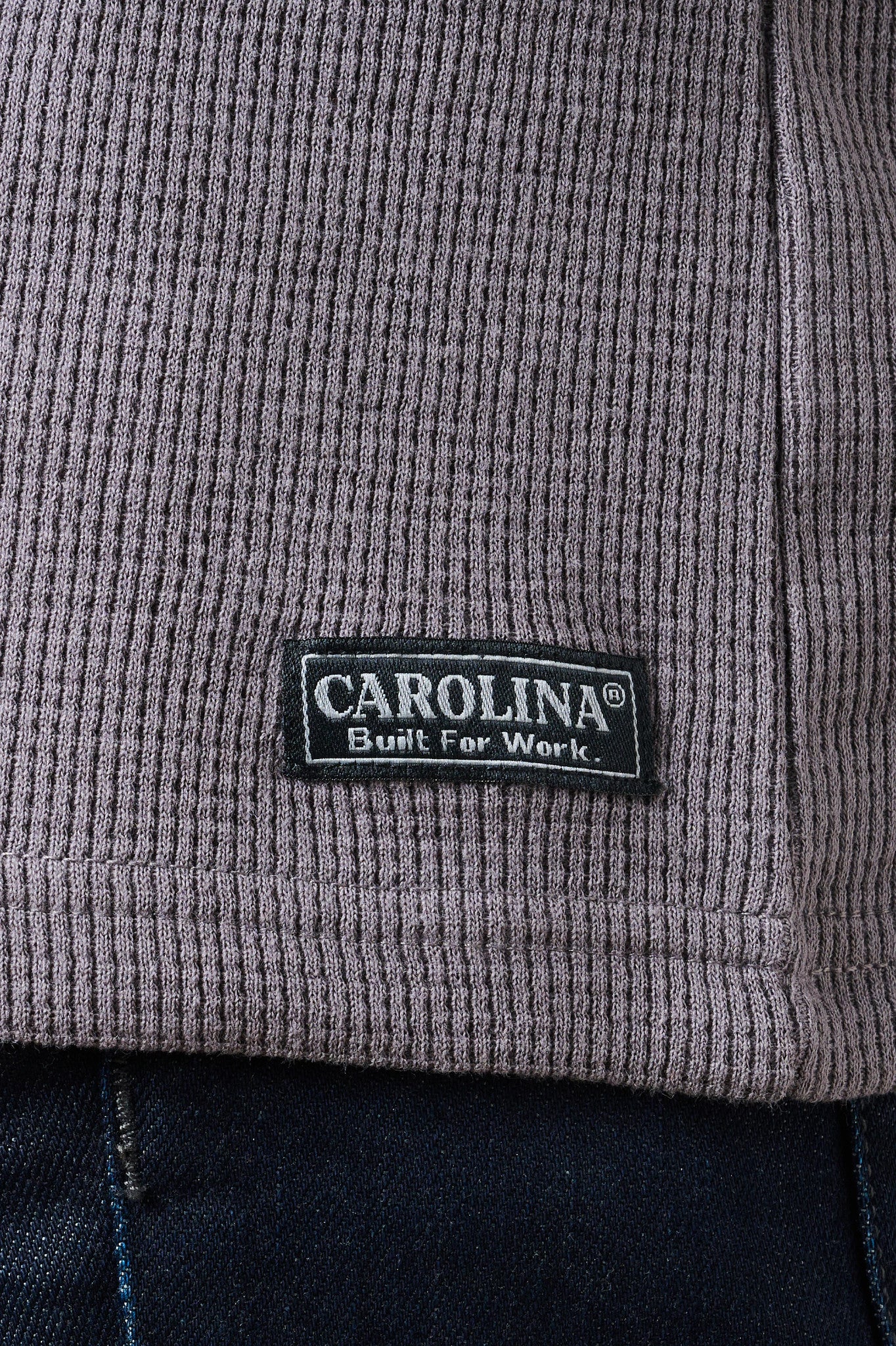 Carolina Boot Long Sleeve Waffle Henley Grey