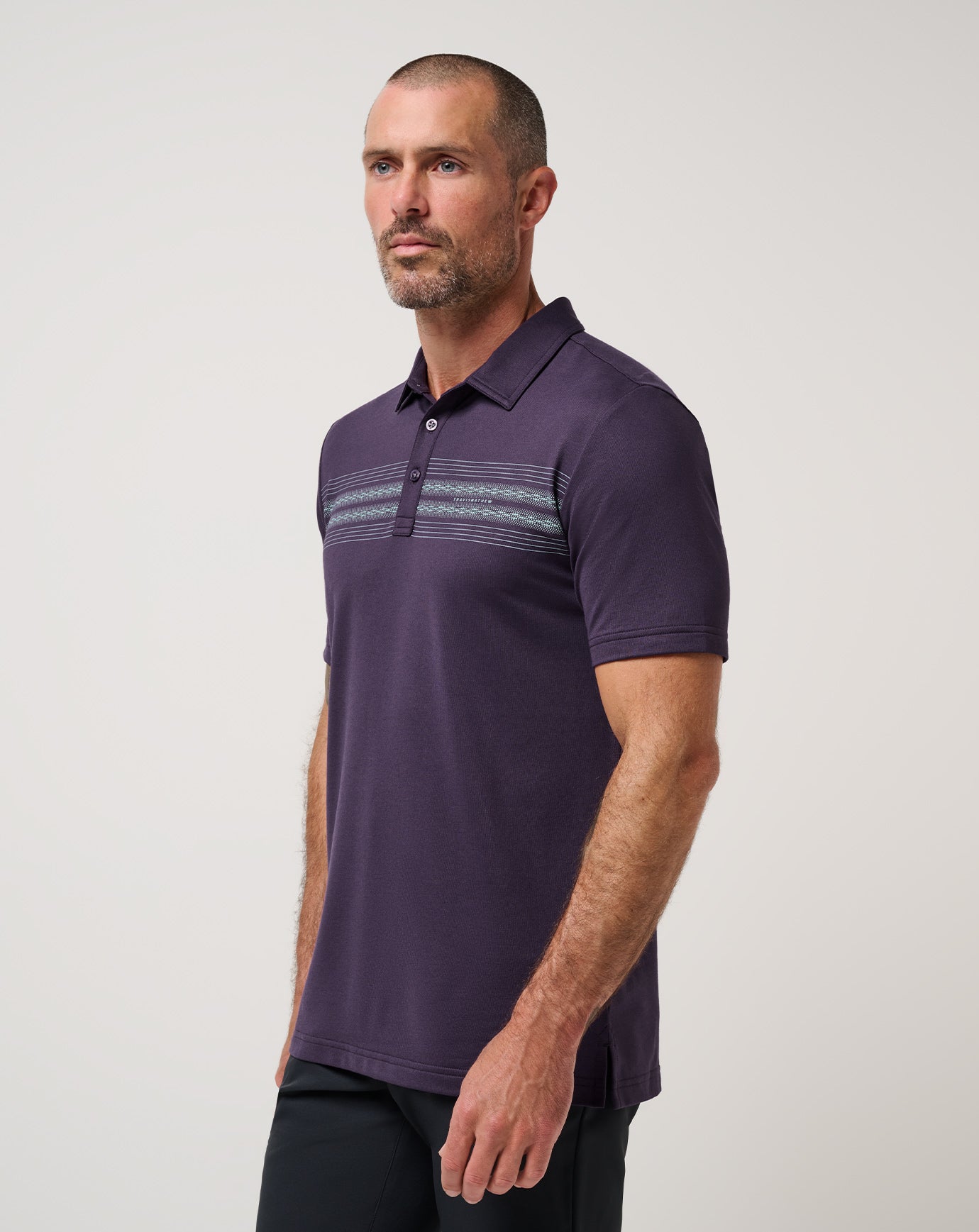 Travis Mathew Hot sale | Featherweight Chest Stripe Polo