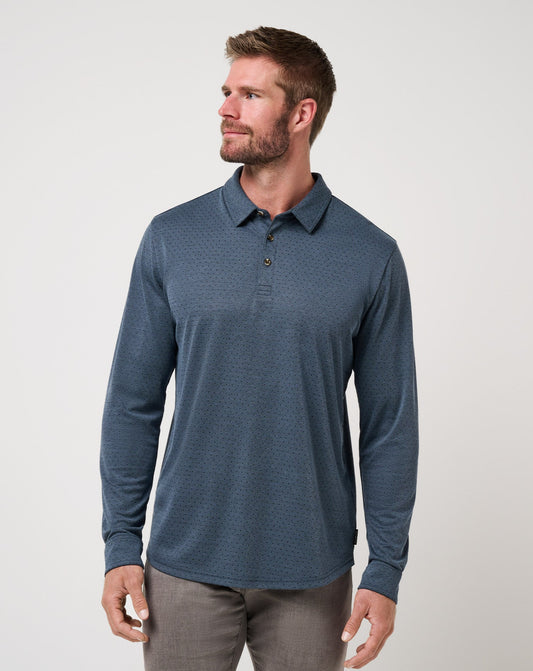 Travis Mathew For sale | Handsome Town Long Sleeve Polo