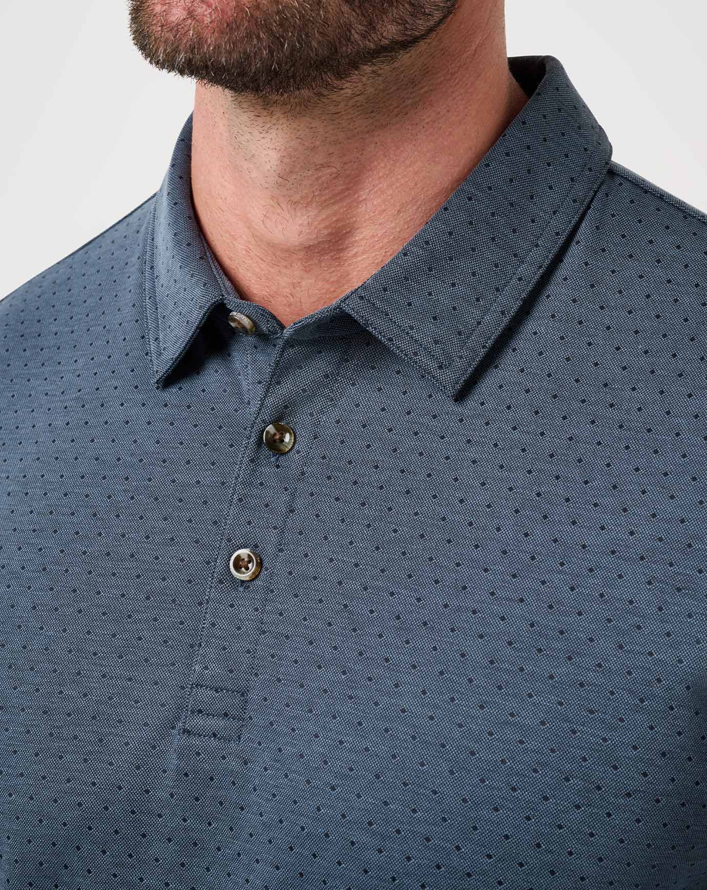 Travis Mathew For sale | Handsome Town Long Sleeve Polo