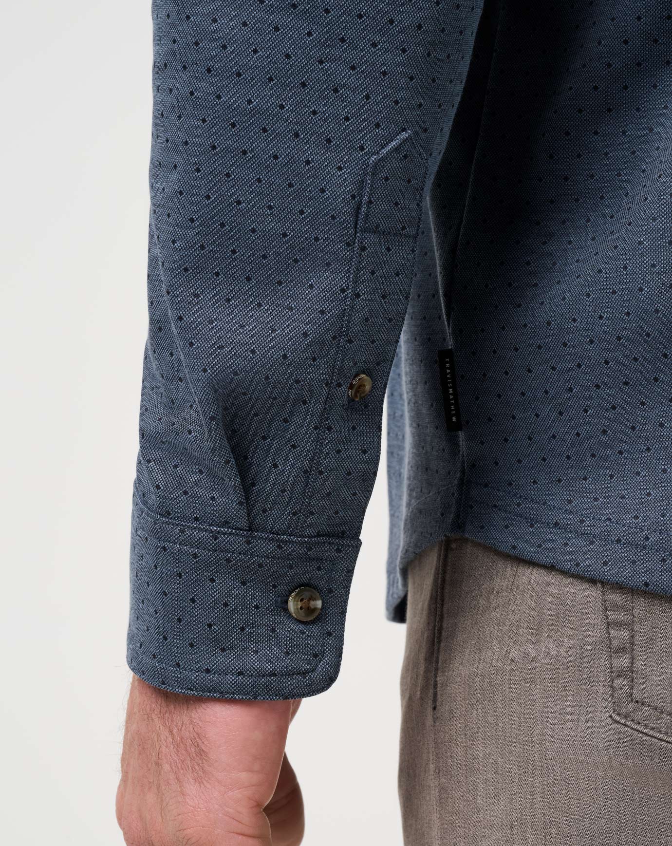 Travis Mathew For sale | Handsome Town Long Sleeve Polo