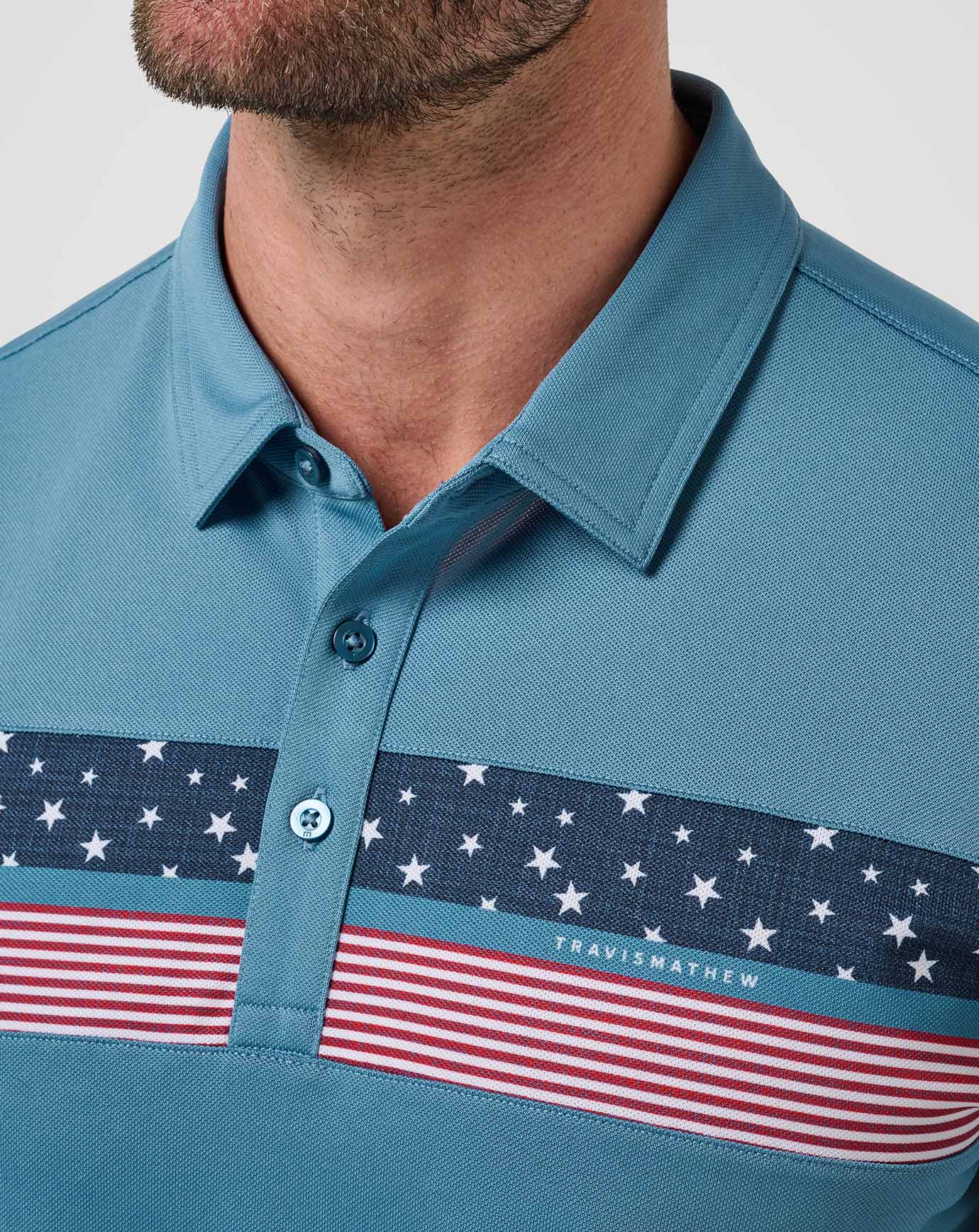 Travis Mathew Outlet | Good Good Patriot Polo