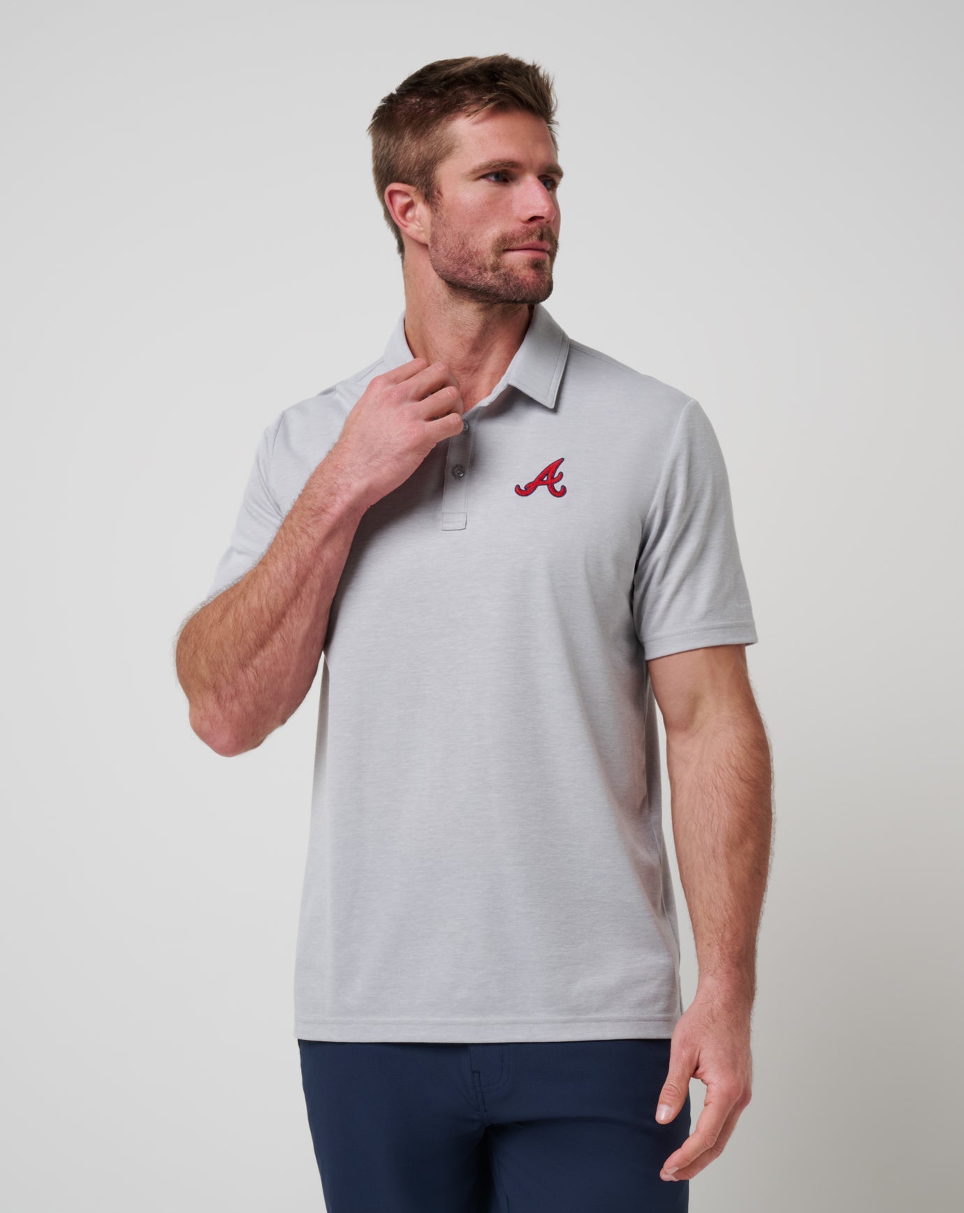 Travis Mathew Discount | Atlanta Braves Playoff Pitch Polo
