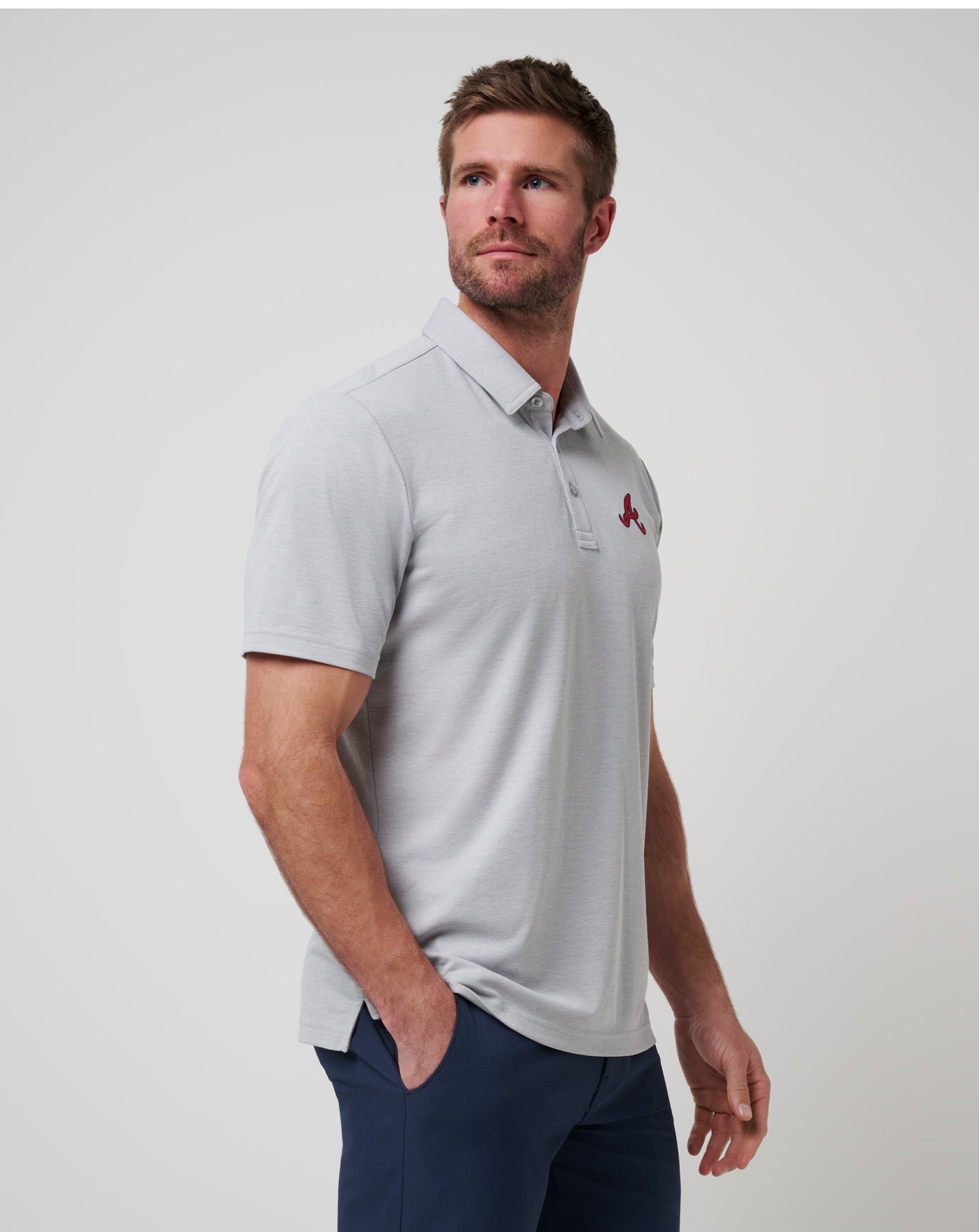 Travis Mathew Discount | Atlanta Braves Playoff Pitch Polo
