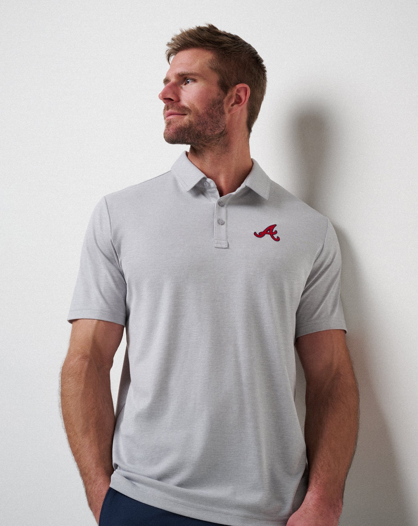 Travis Mathew Discount | Atlanta Braves Playoff Pitch Polo