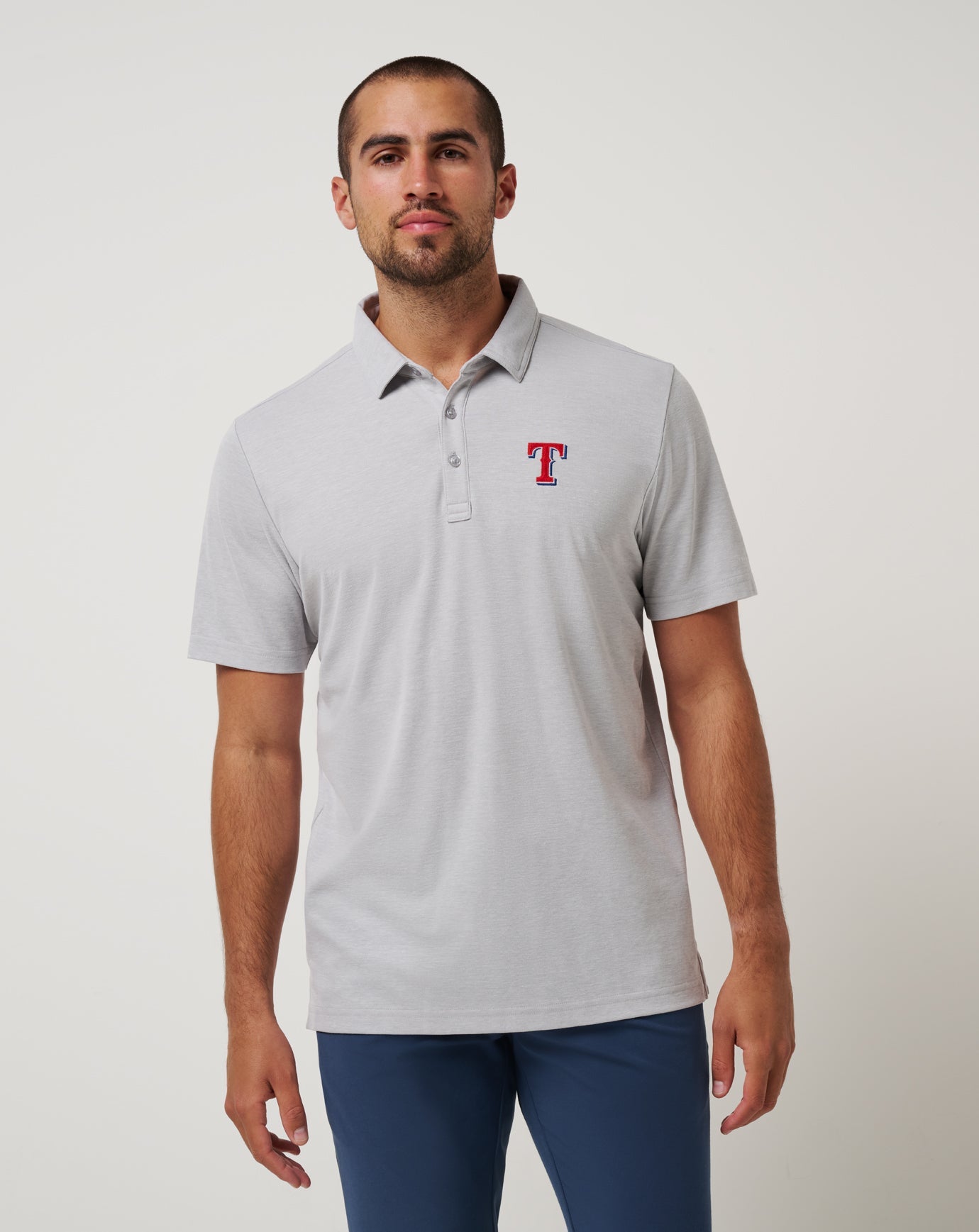Travis Mathew Online | Texas Rangers Playoff Pitch Polo