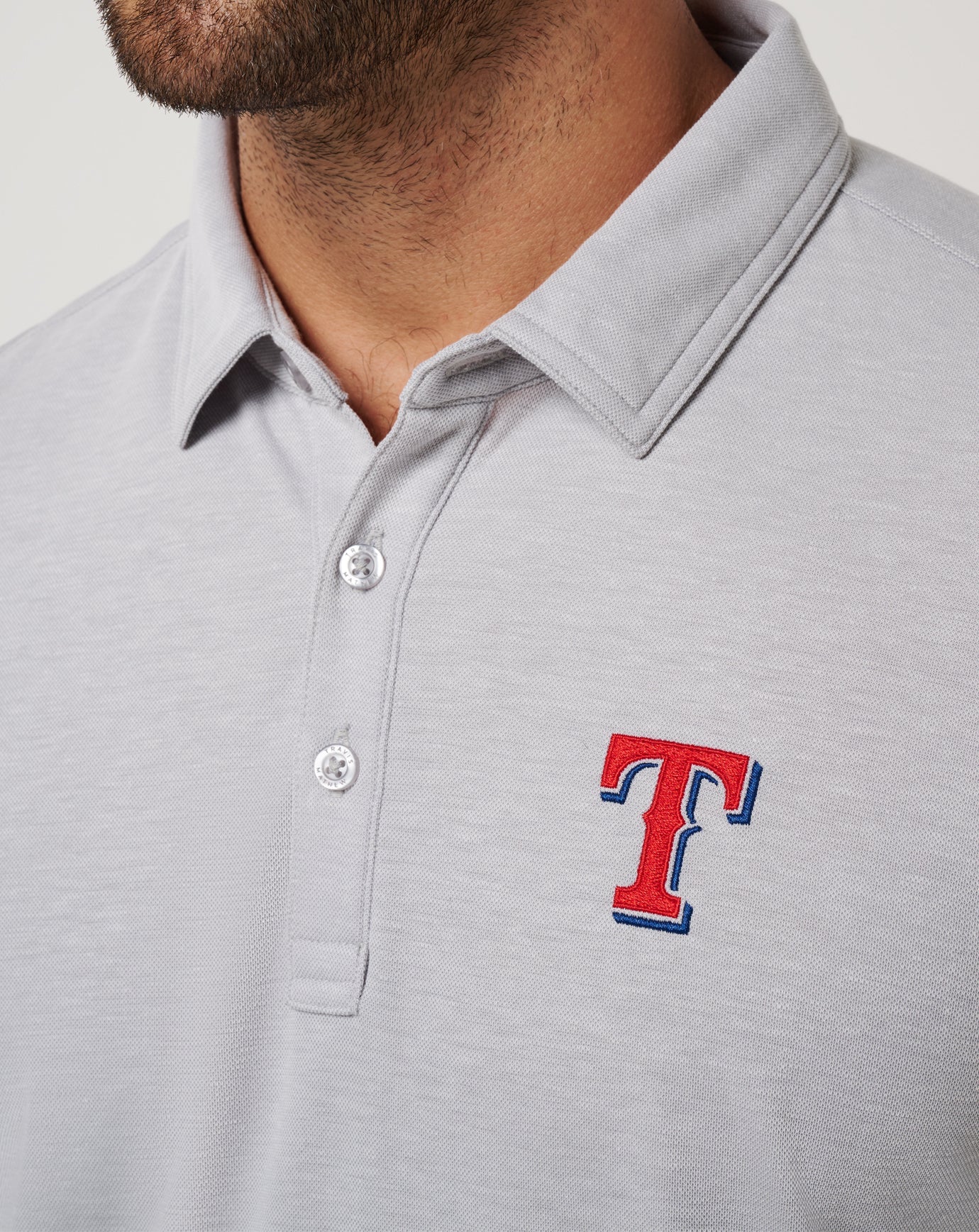 Travis Mathew Online | Texas Rangers Playoff Pitch Polo