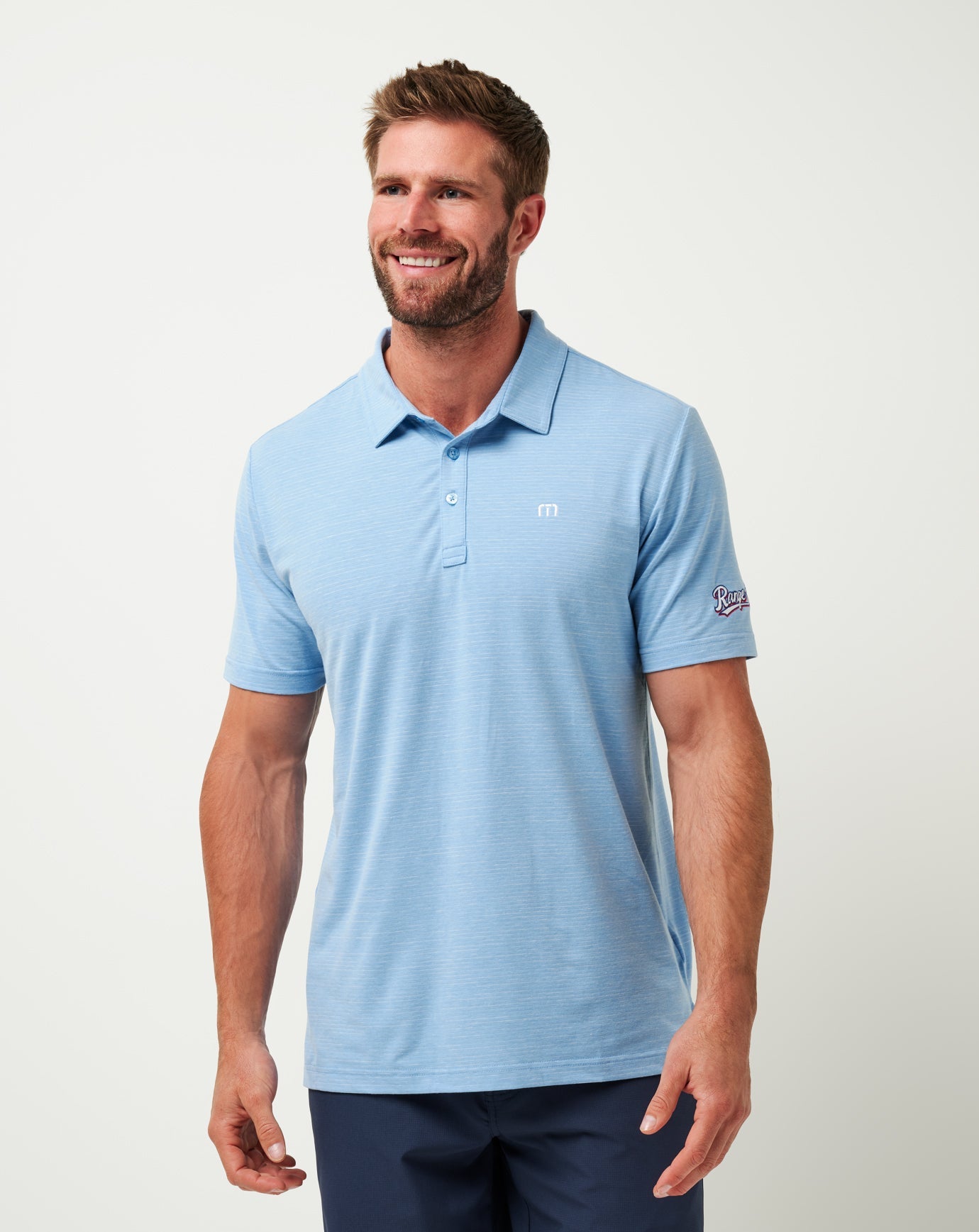 Travis Mathew Online | Texas Rangers The Heater Polo
