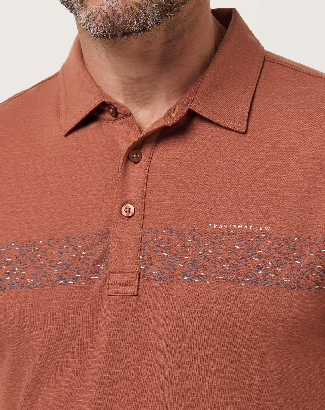 Travis Mathew Outlet | The Heater Chest Stripe Polo