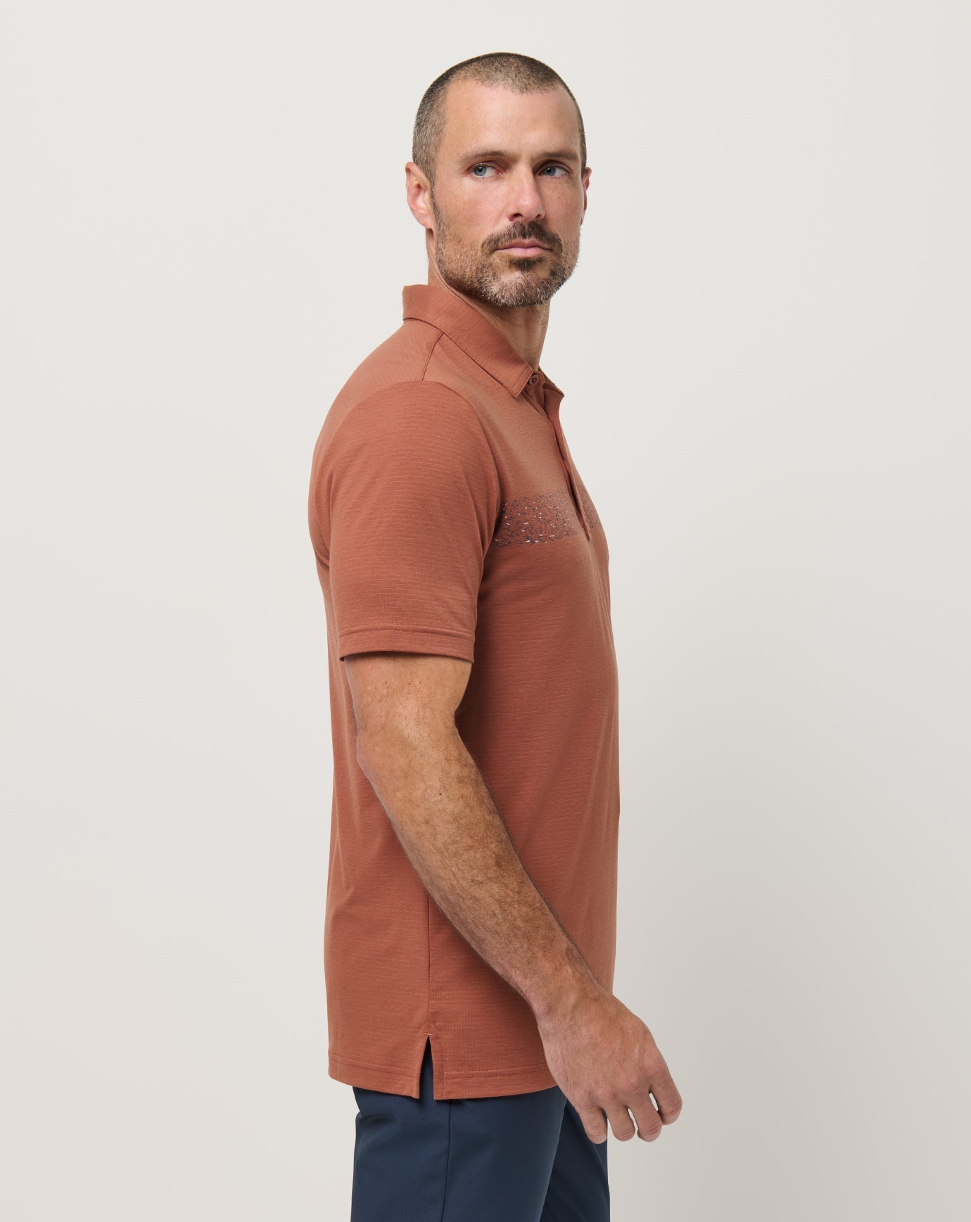 Travis Mathew Outlet | The Heater Chest Stripe Polo