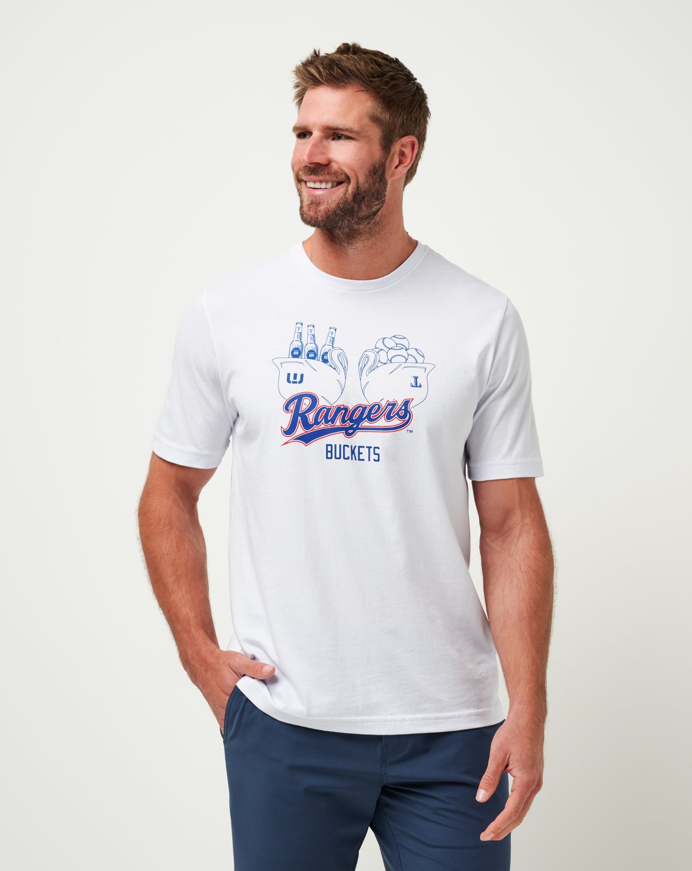 Travis Mathew On Sale | Texas Rangers Strike One Tee