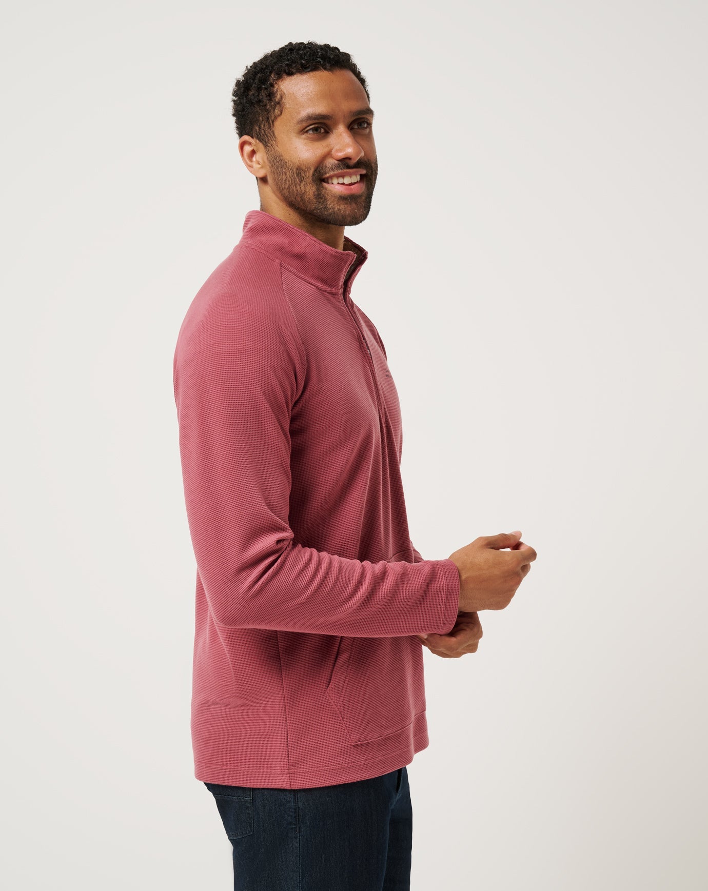 Travis Mathew On Sale | Performance Waffle Quarter Zip