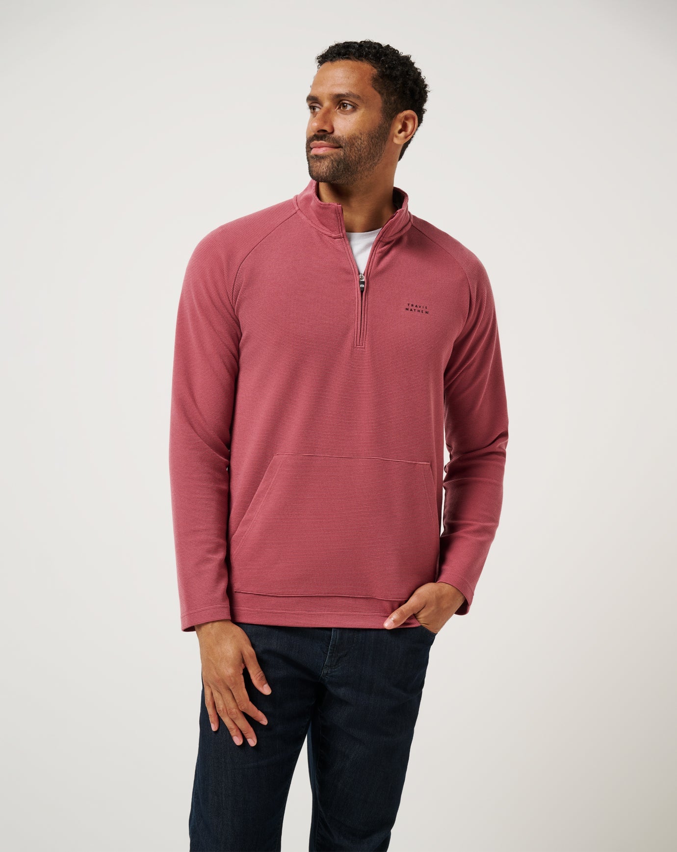 Travis Mathew On Sale | Performance Waffle Quarter Zip
