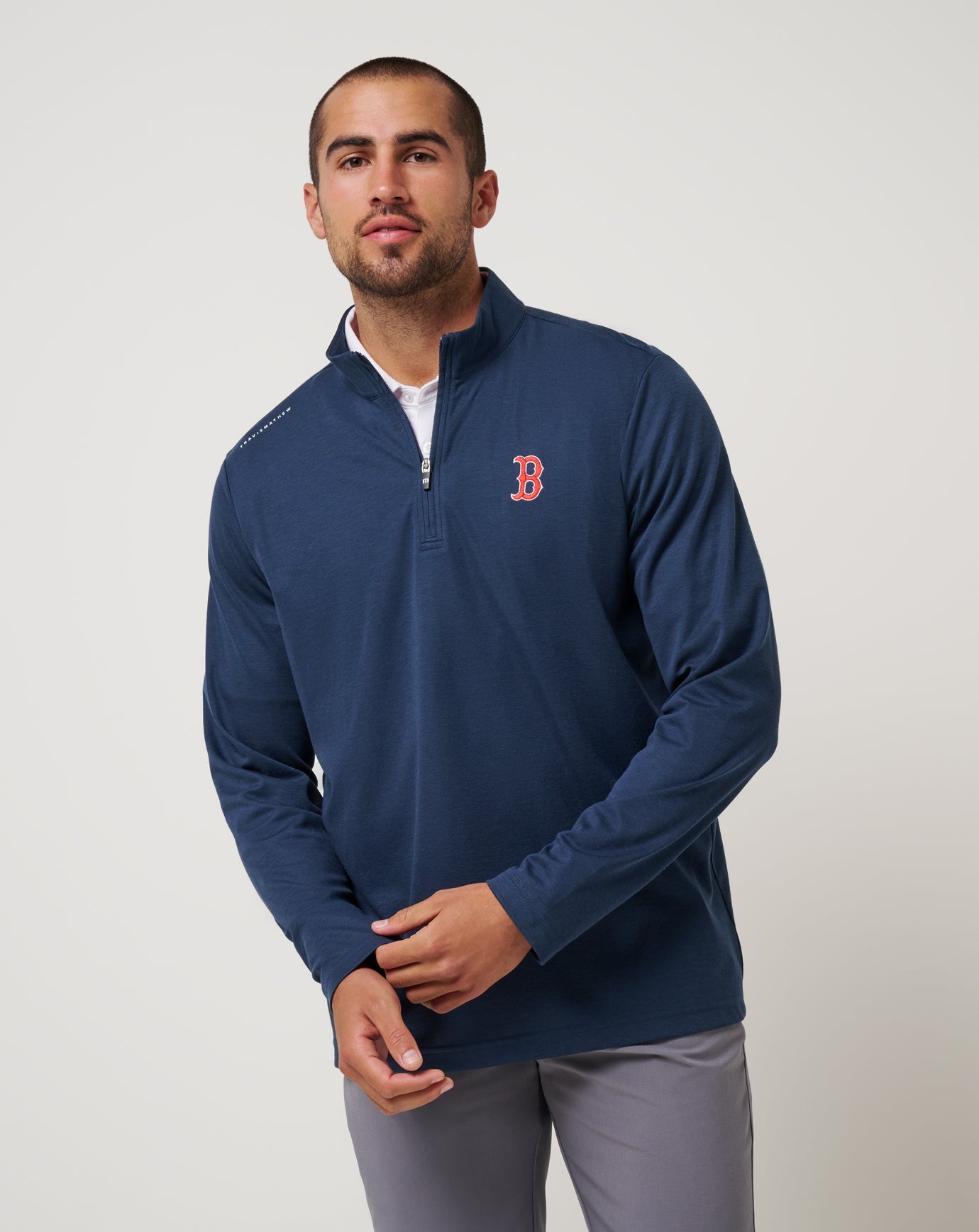 Travis Mathew New | Boston Red Sox Time To Tailgate Quarter Zip