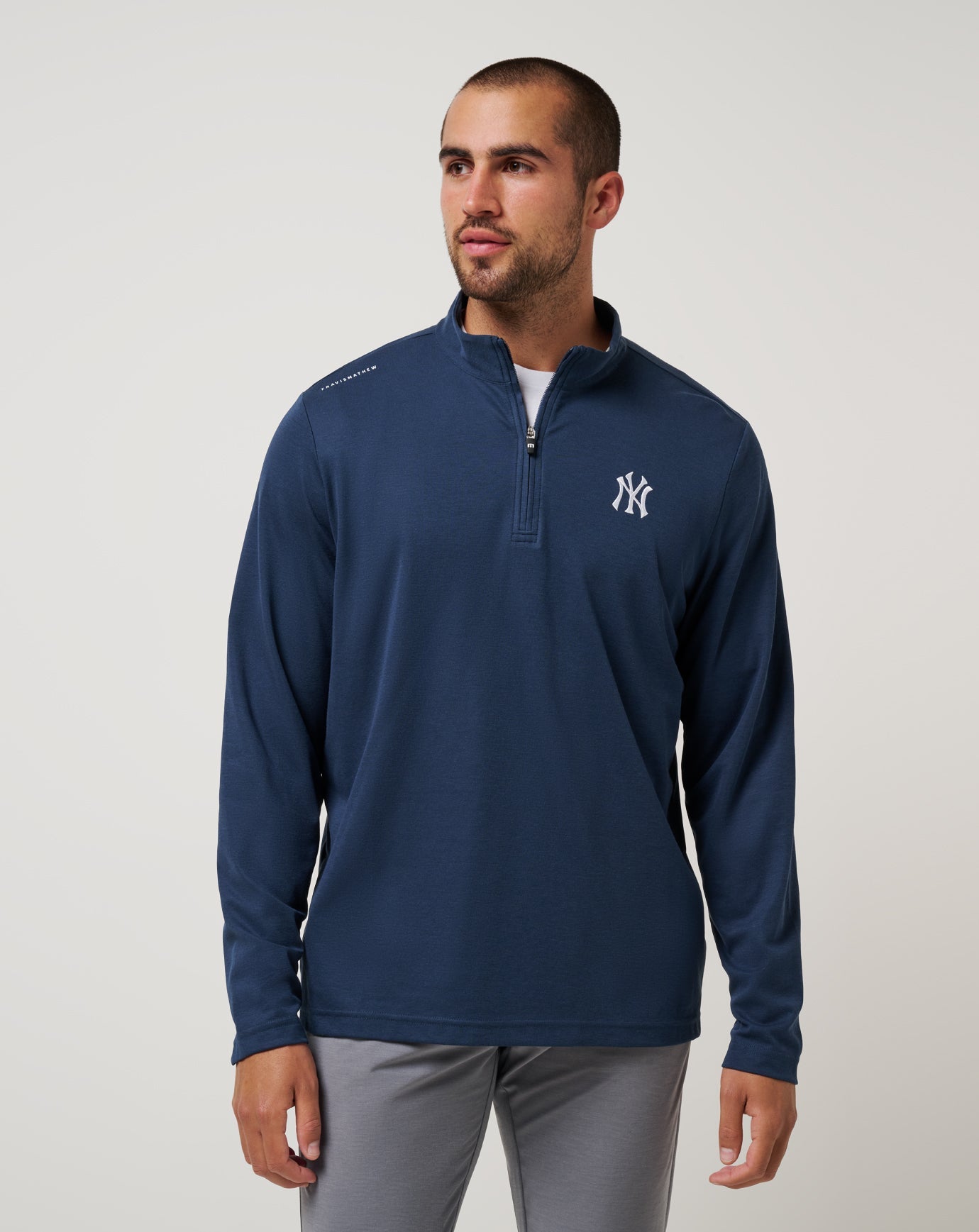 Travis Mathew Hot sale | New York Yankees Time To Tailgate Quarter Zip