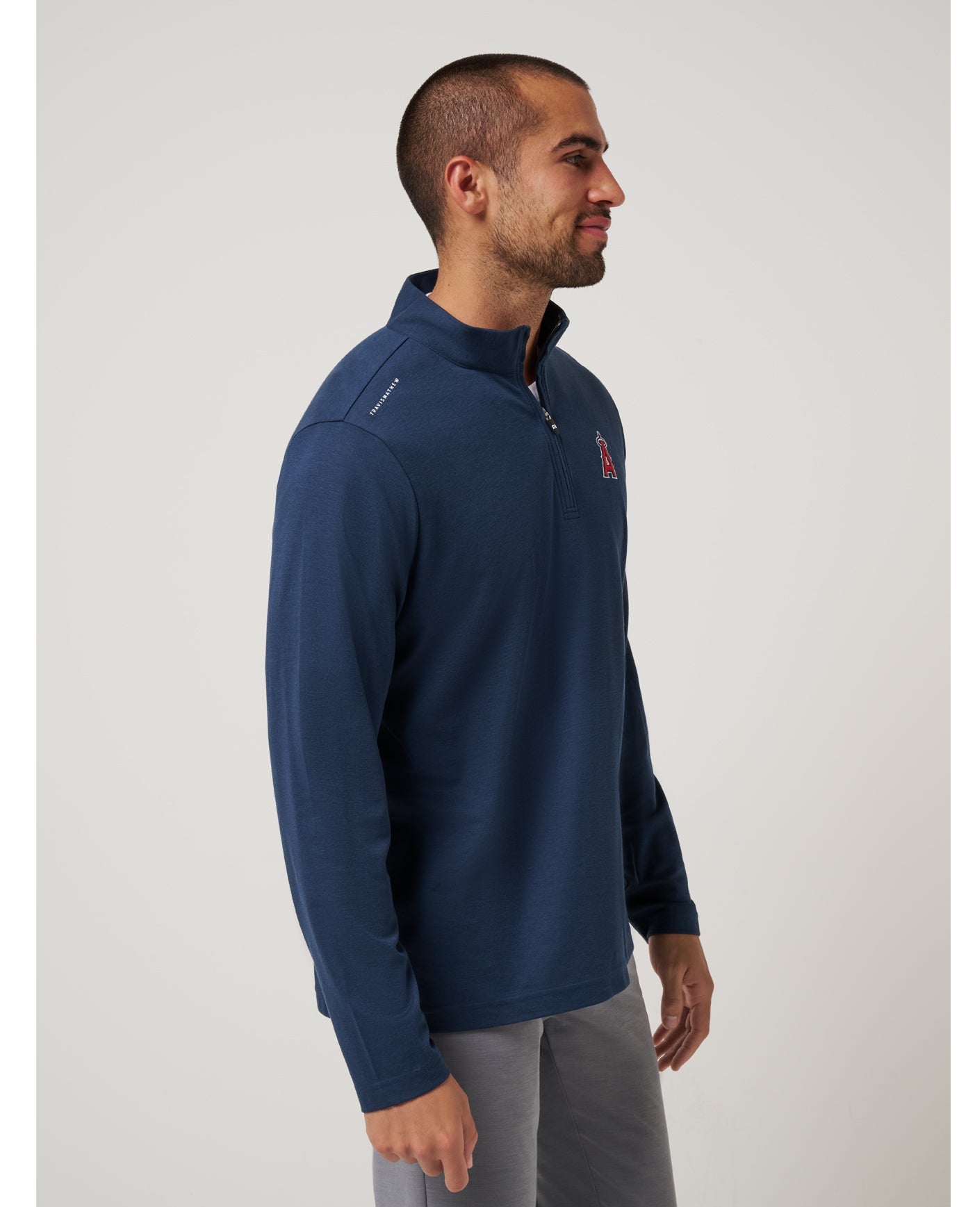 Travis Mathew Discount | Los Angeles Angels Time To Tailgate Quarter Zip