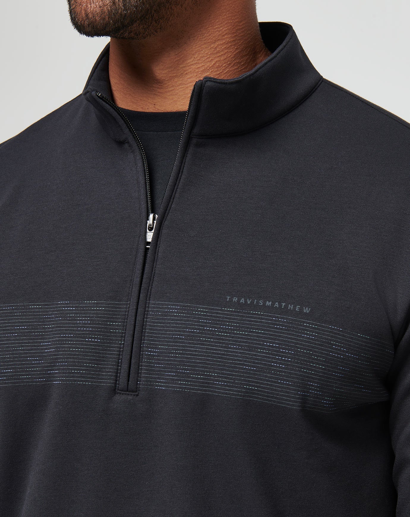 Travis Mathew Discount | Upgraded Fleece Chest Stripe Quarter Zip