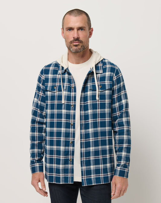 Travis Mathew Outlet | Cloud Flannel Hooded Button-Up
