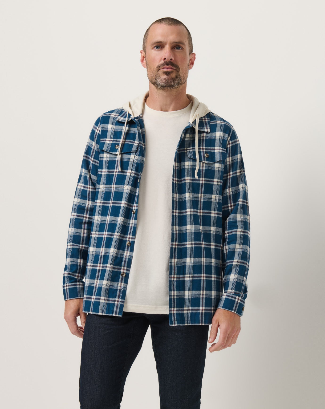 Travis Mathew Outlet | Cloud Flannel Hooded Button-Up