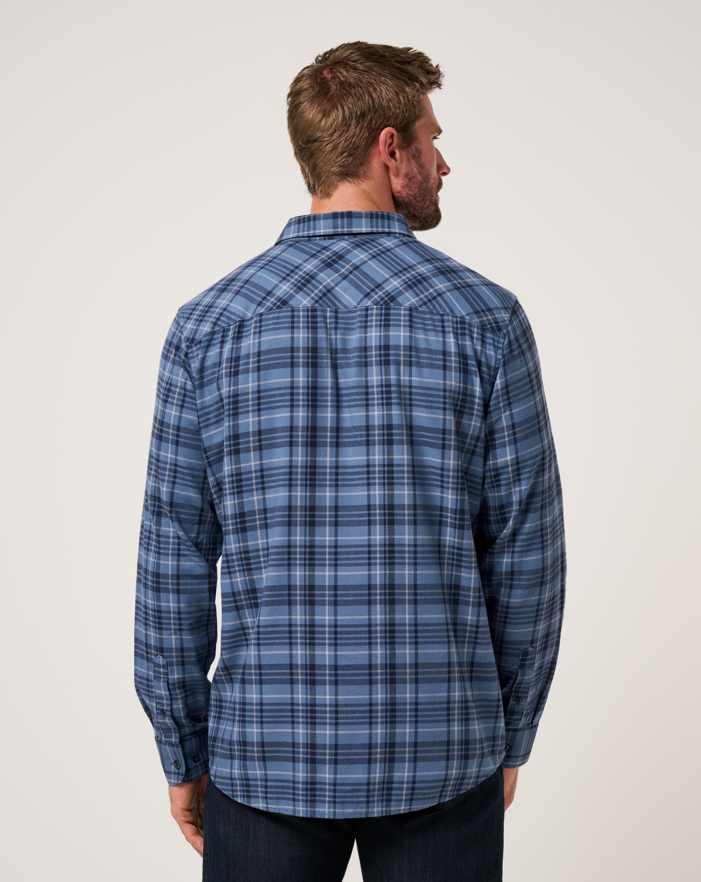 Travis Mathew New | Cloud Flannel Plaid Button-Up