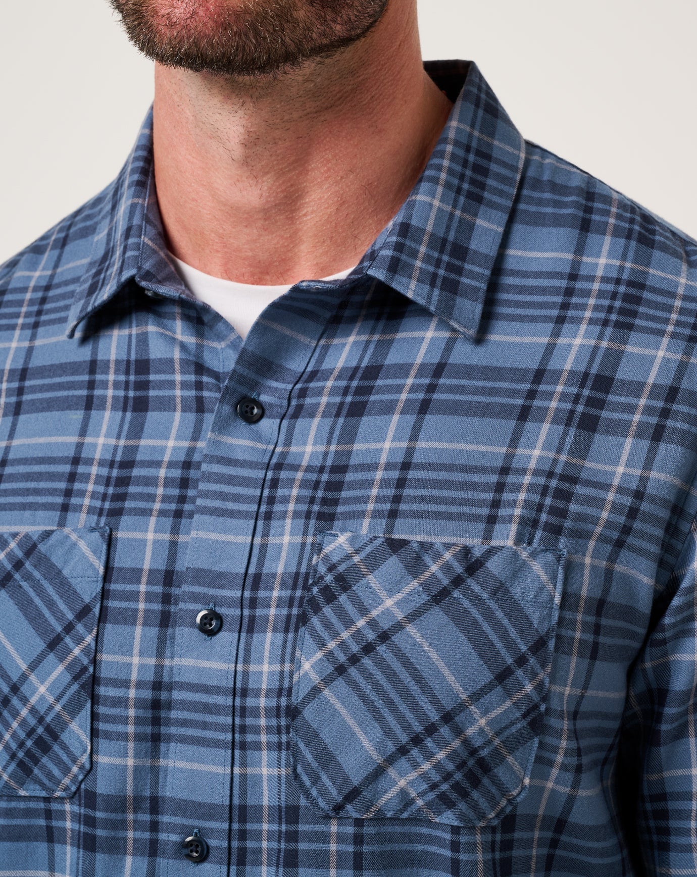 Travis Mathew New | Cloud Flannel Plaid Button-Up
