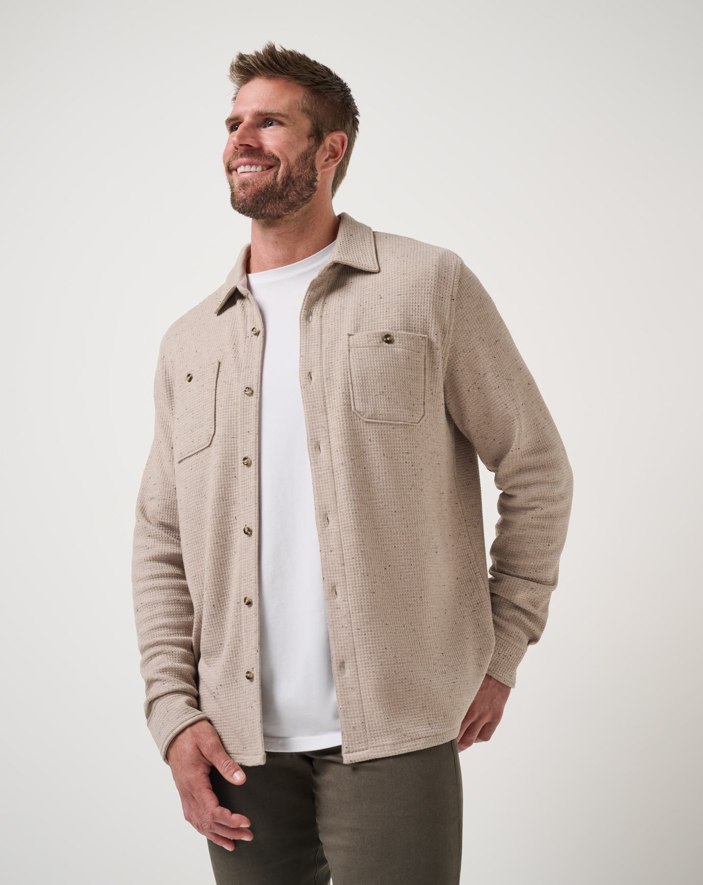 Travis Mathew Hot sale | Cloud Waffle Shirt Jacket