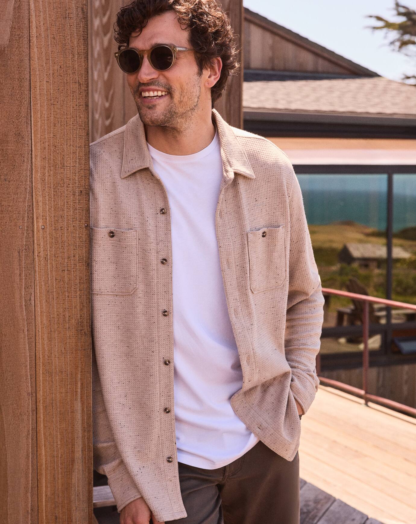 Travis Mathew Hot sale | Cloud Waffle Shirt Jacket
