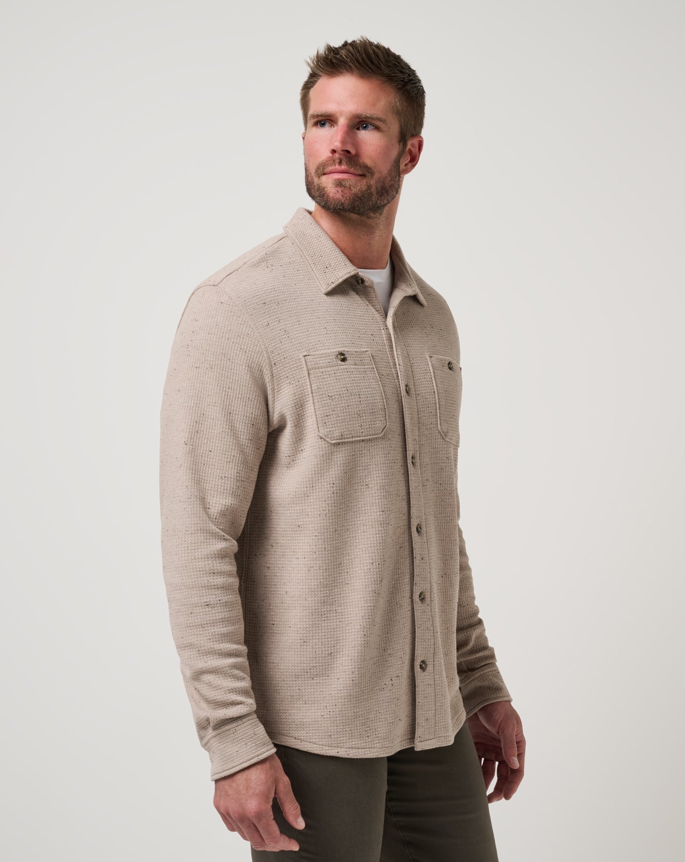 Travis Mathew Hot sale | Cloud Waffle Shirt Jacket