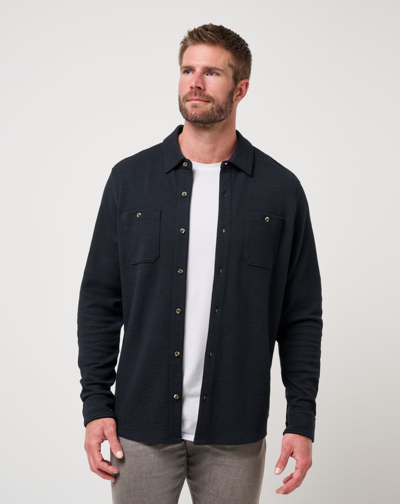 Travis Mathew Discount | Cloud Waffle Shirt Jacket