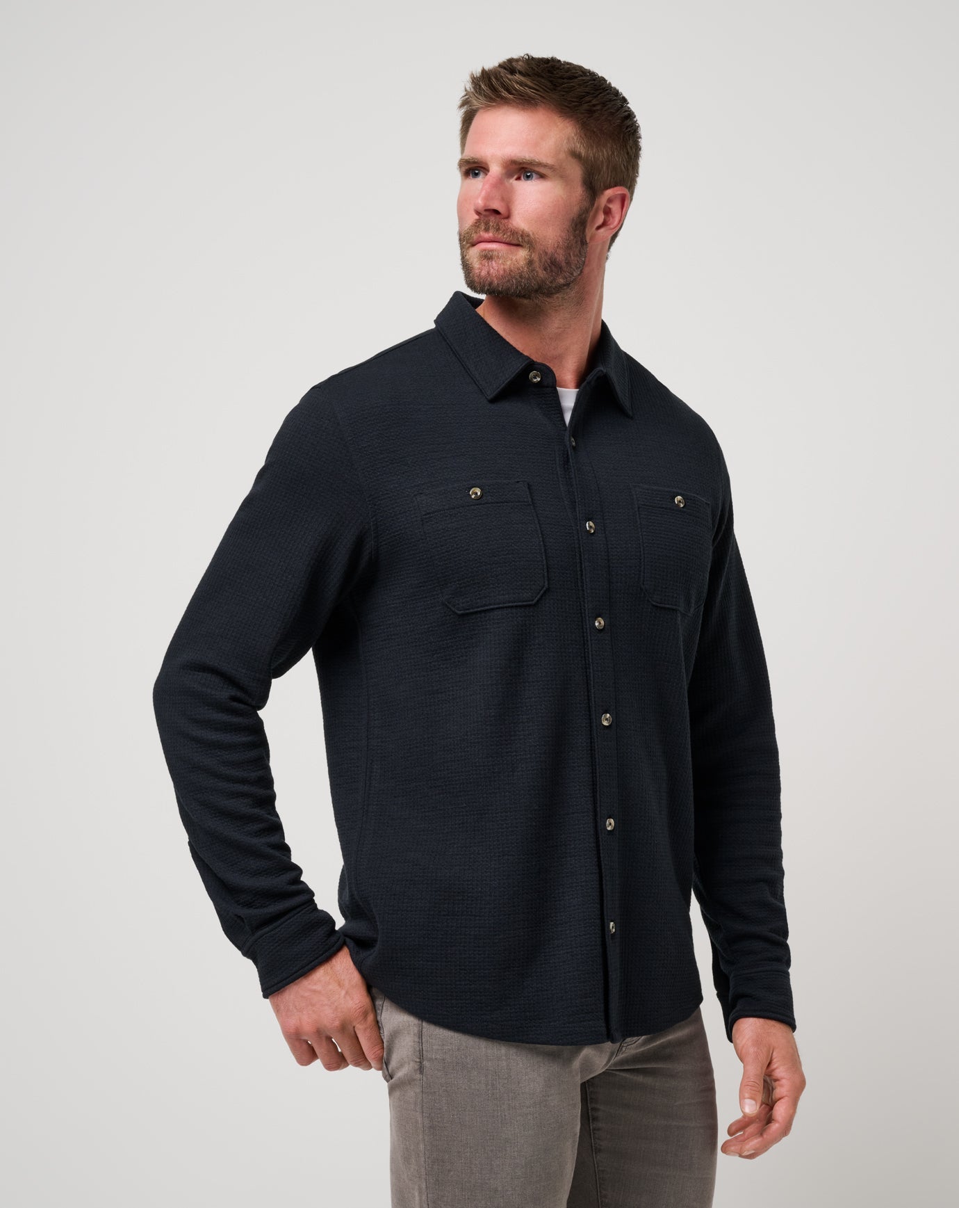 Travis Mathew Discount | Cloud Waffle Shirt Jacket