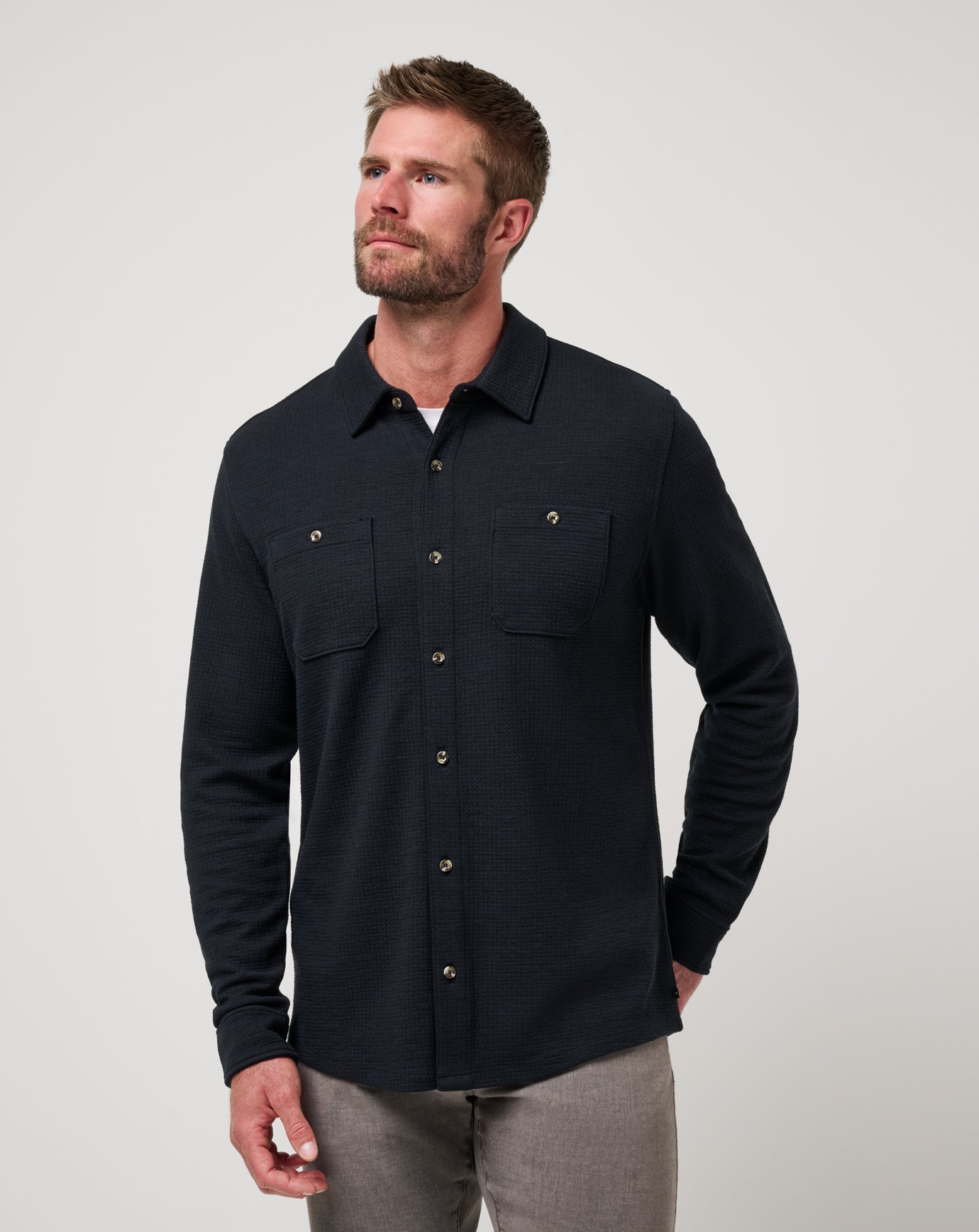 Travis Mathew Discount | Cloud Waffle Shirt Jacket