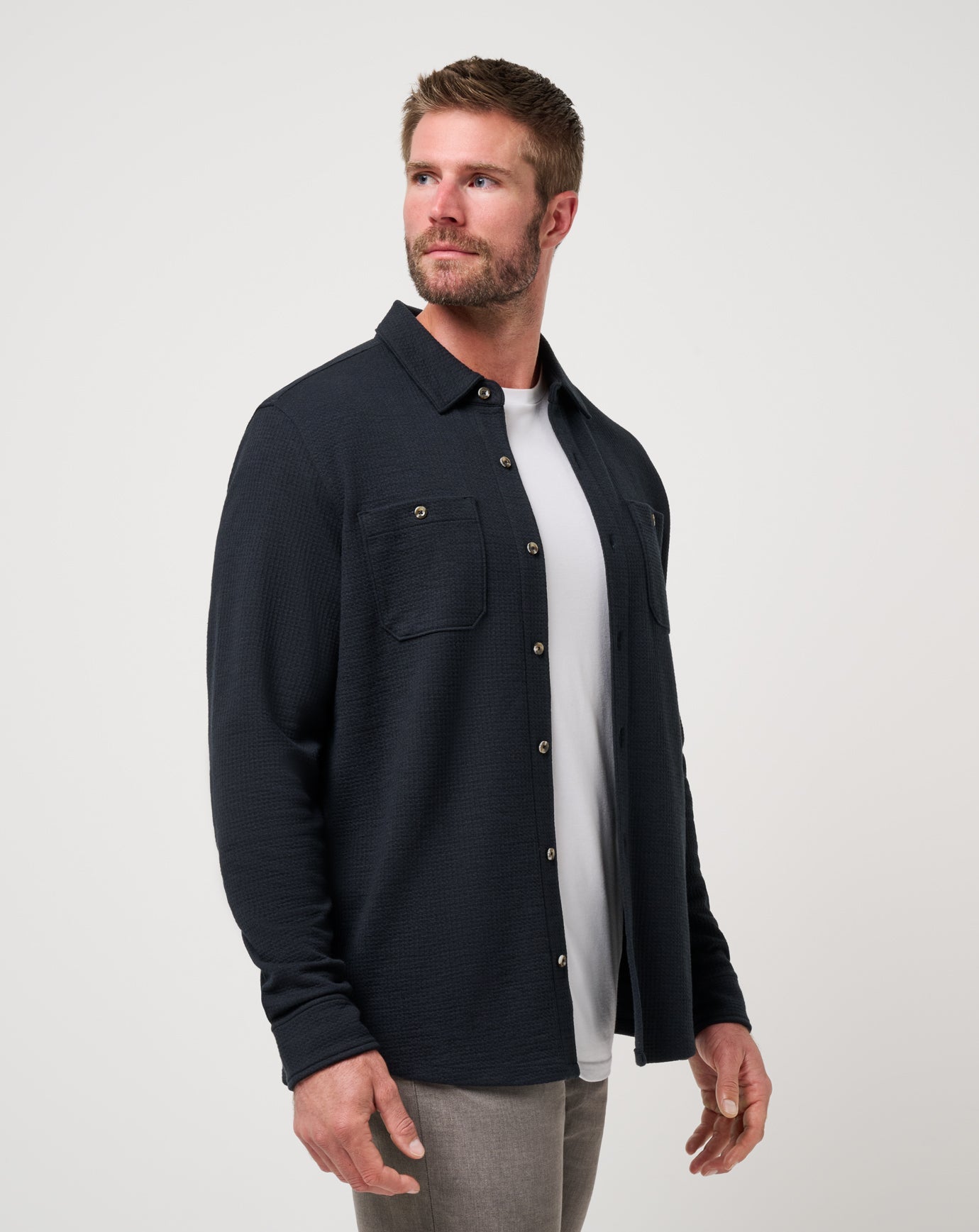 Travis Mathew Discount | Cloud Waffle Shirt Jacket