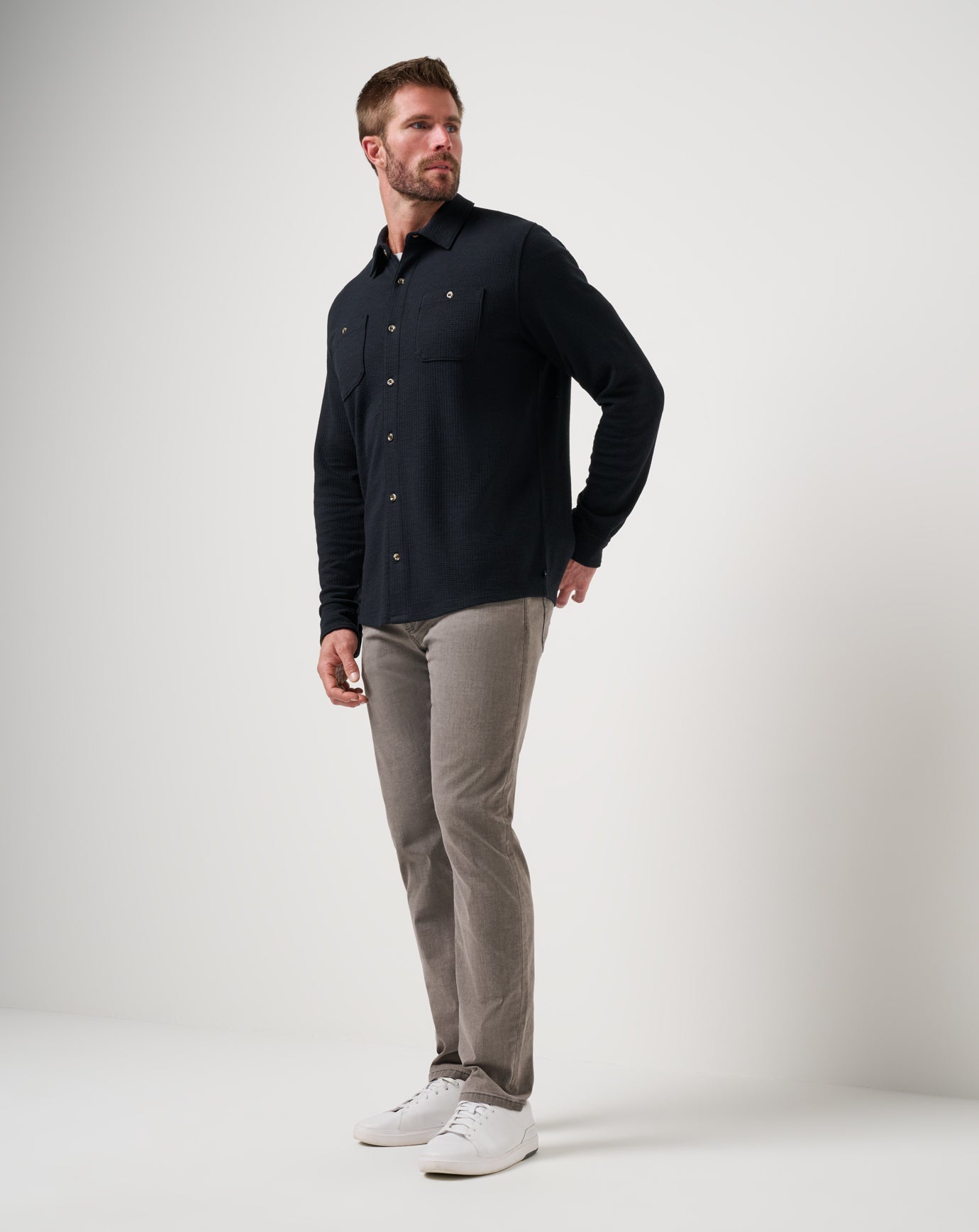 Travis Mathew Discount | Cloud Waffle Shirt Jacket