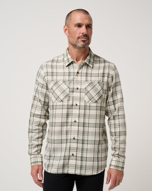 Travis Mathew Hot sale | Cloud Flannel Plaid Button-Up