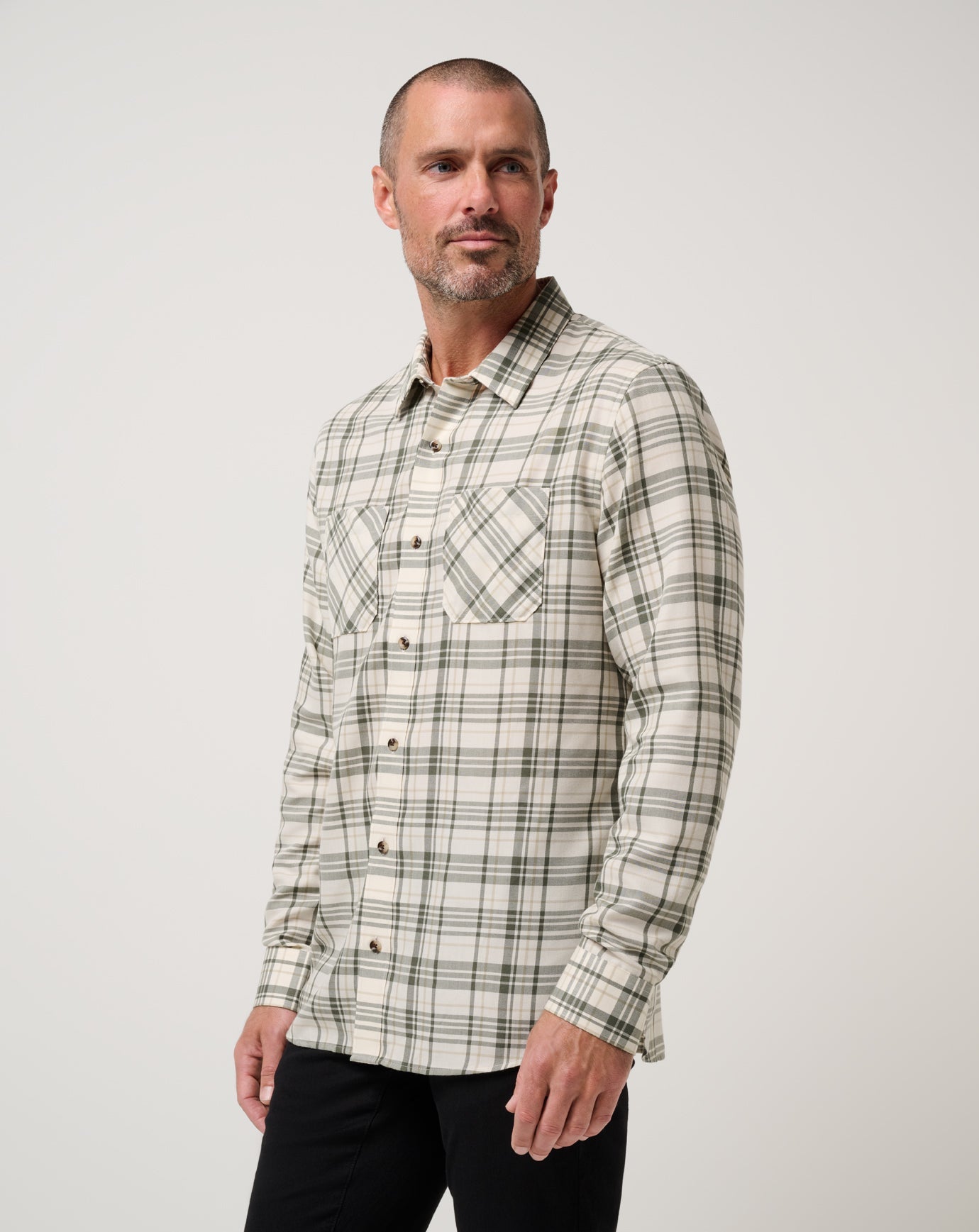 Travis Mathew Hot sale | Cloud Flannel Plaid Button-Up