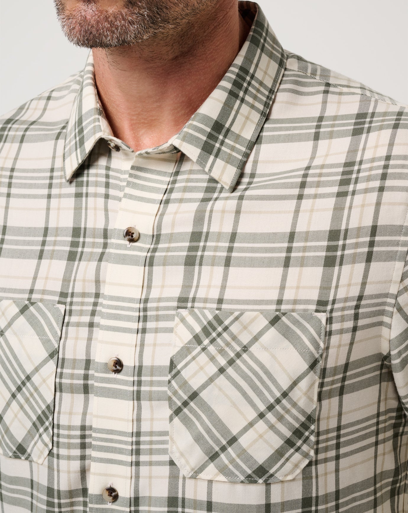 Travis Mathew Hot sale | Cloud Flannel Plaid Button-Up
