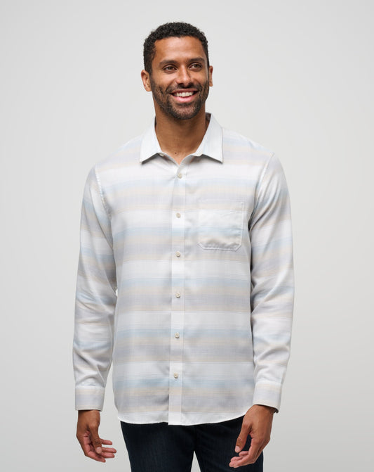 Travis Mathew Online | Cloud Flannel Stripe Button-Up