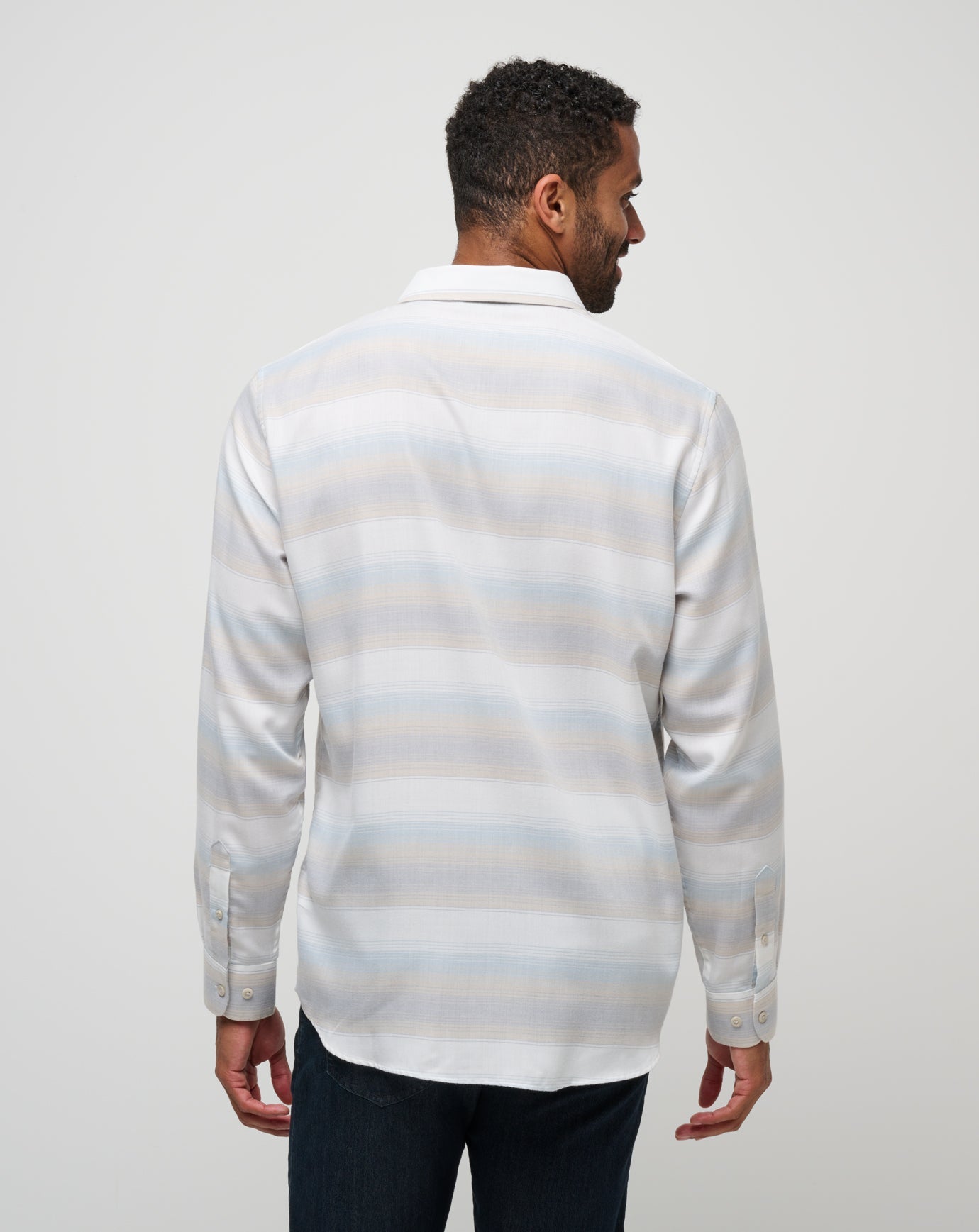 Travis Mathew Online | Cloud Flannel Stripe Button-Up