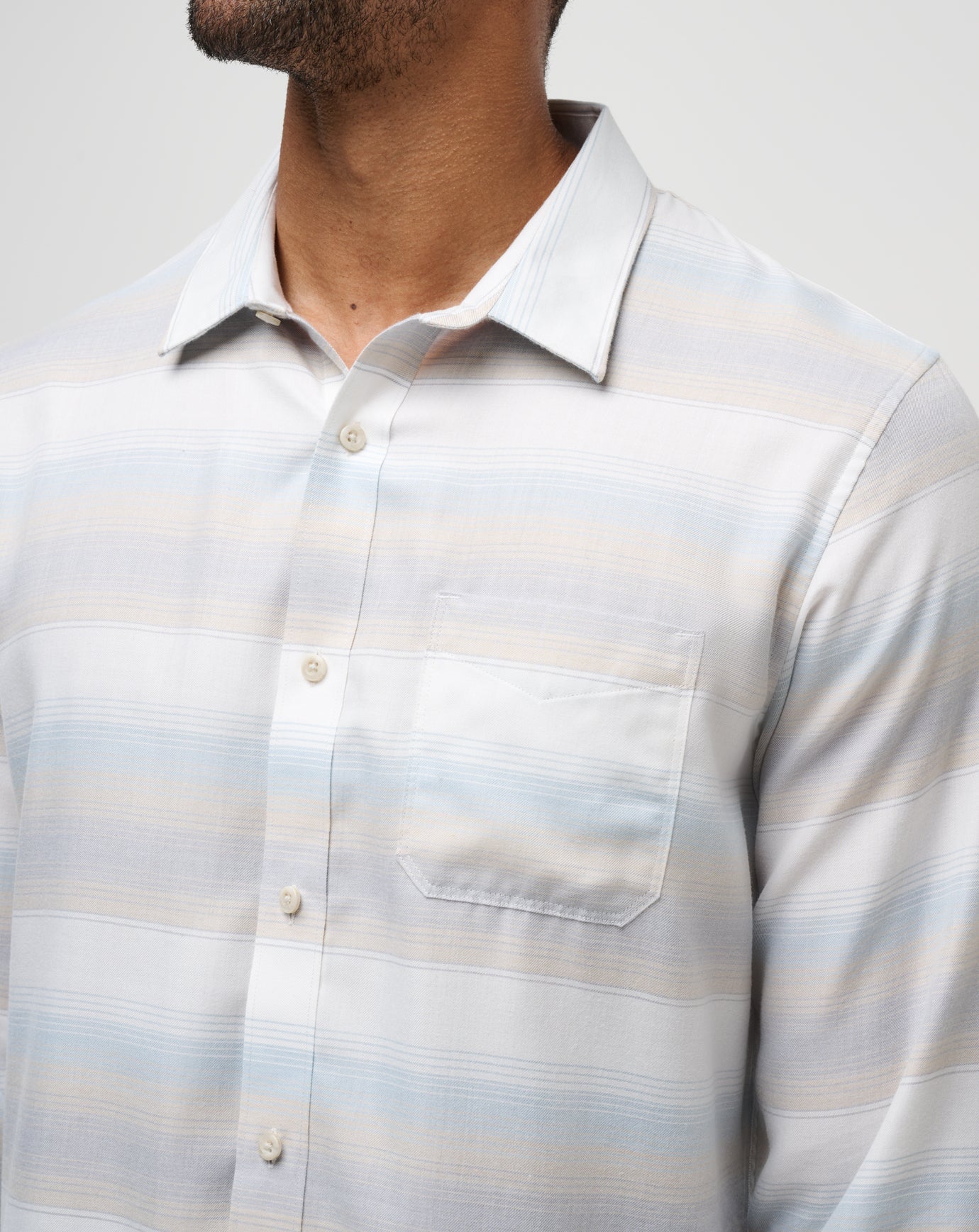 Travis Mathew Online | Cloud Flannel Stripe Button-Up