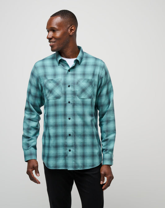 Travis Mathew Outlet | Cloud Flannel Plaid Button-Up