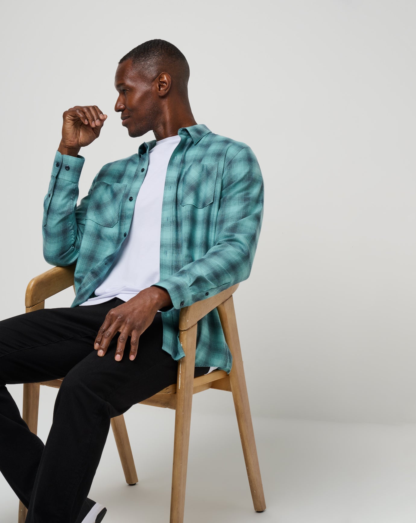 Travis Mathew Outlet | Cloud Flannel Plaid Button-Up