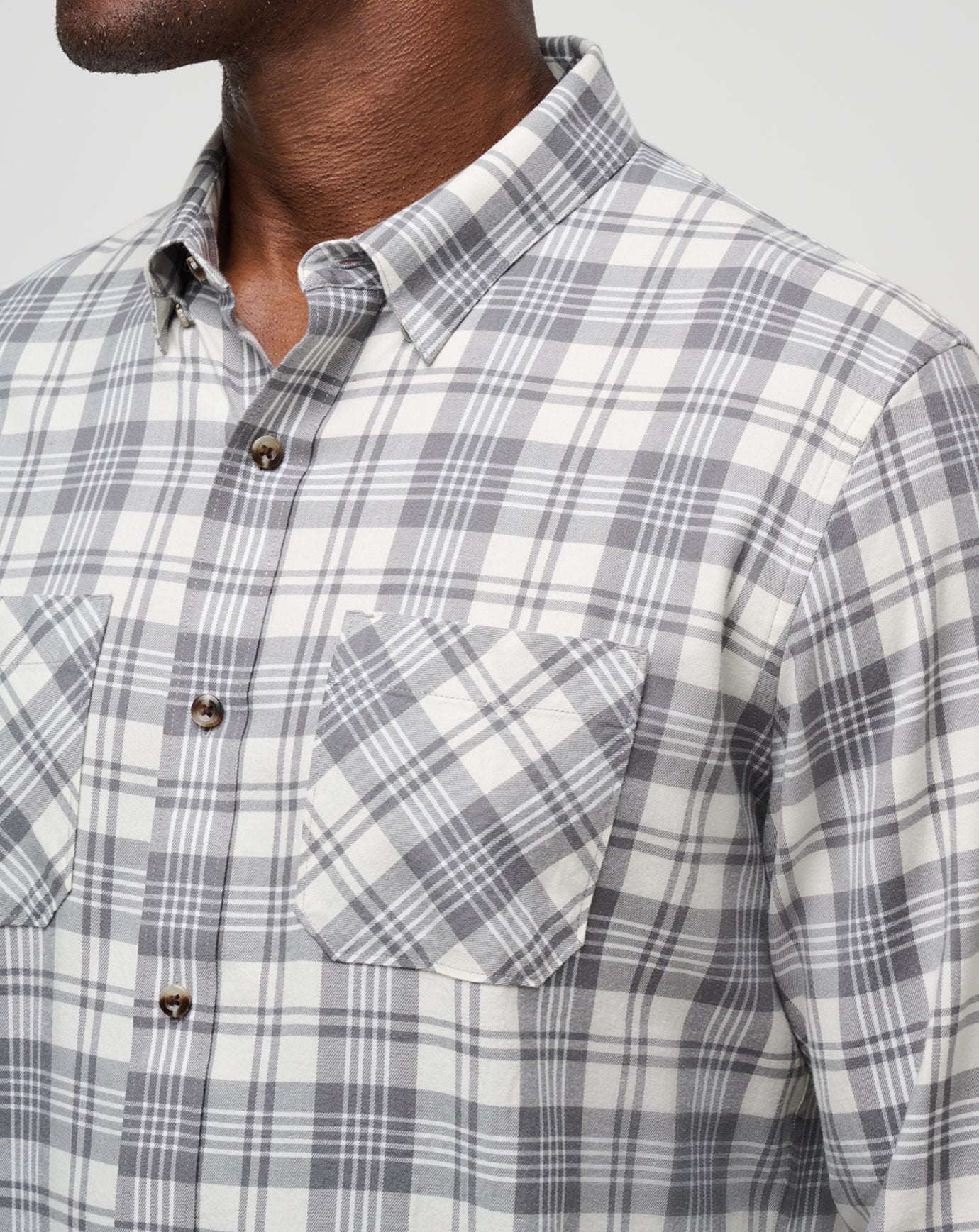 Travis Mathew New | Cloud Flannel Plaid Button-Up