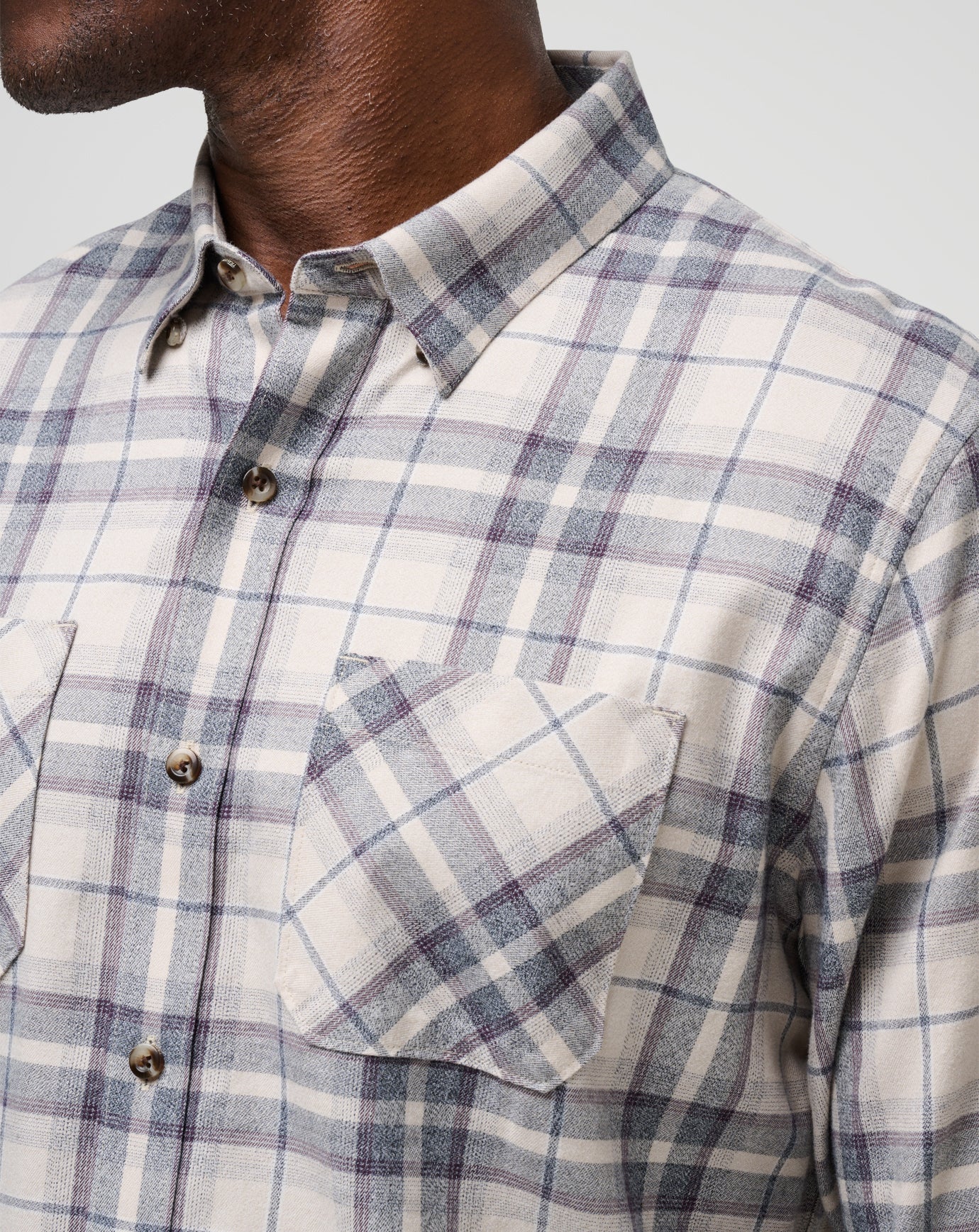 Travis Mathew Hot sale | Cloud Flannel Plaid Button-Up