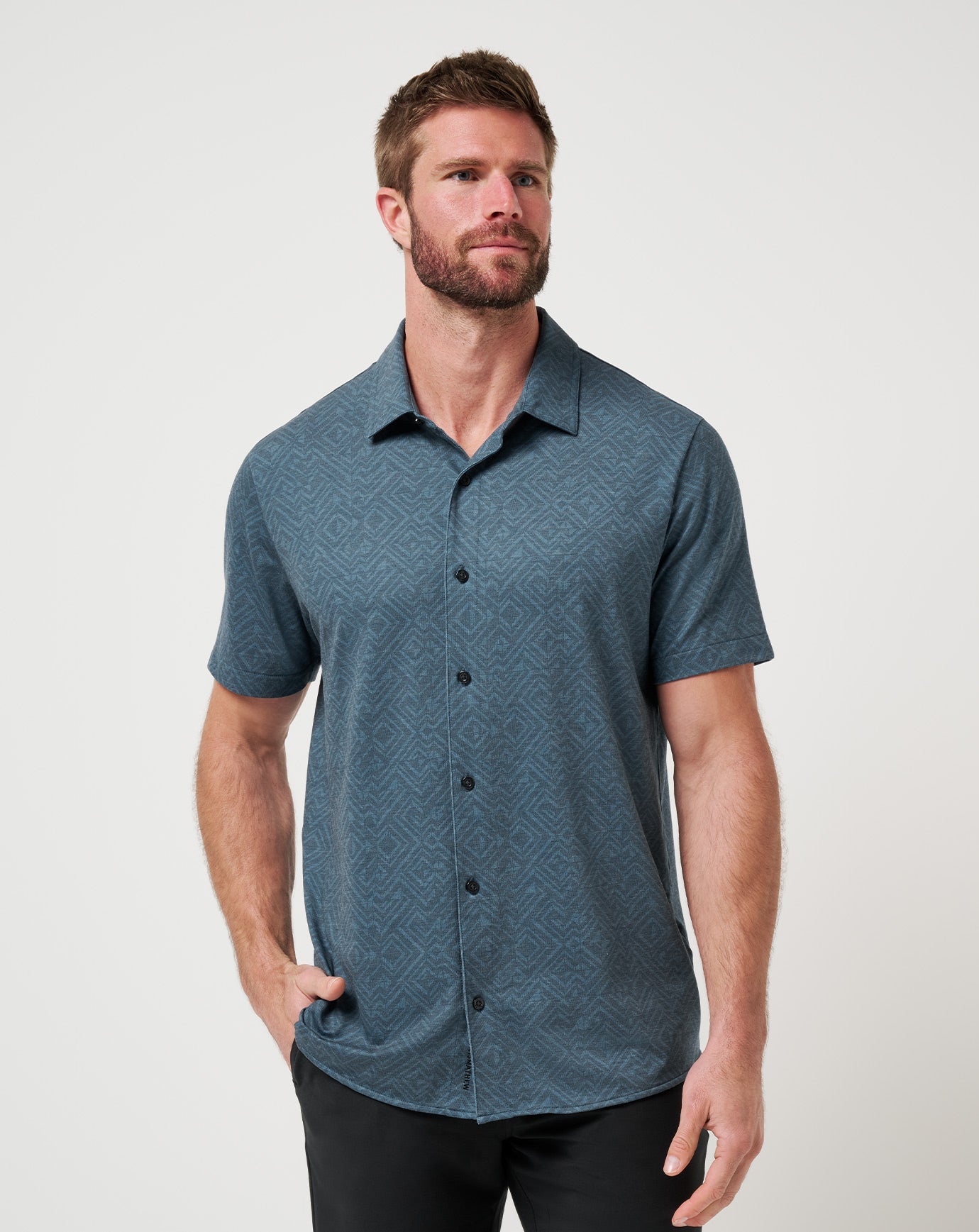 Travis Mathew For sale | Knit Featherweight Night Button-Up