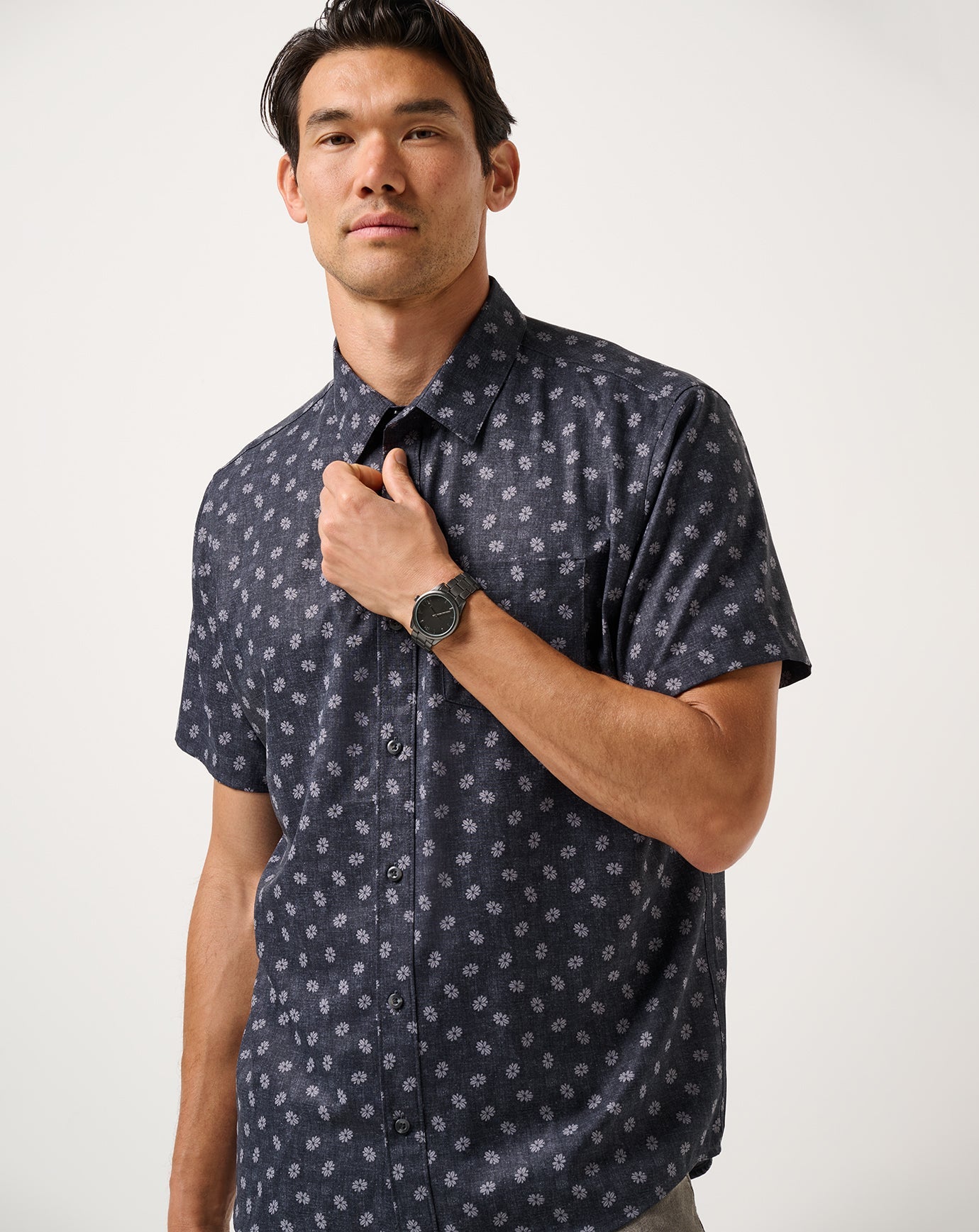 Travis Mathew Outlet | Techwoven Grey Wind Button-Up